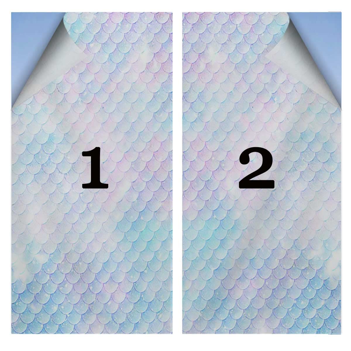 3D Mermaid Scales Privacy Window Film - Static Cling Self-Adhesive Glass Sticker for Bathroom, Bedroom & Office Decoration