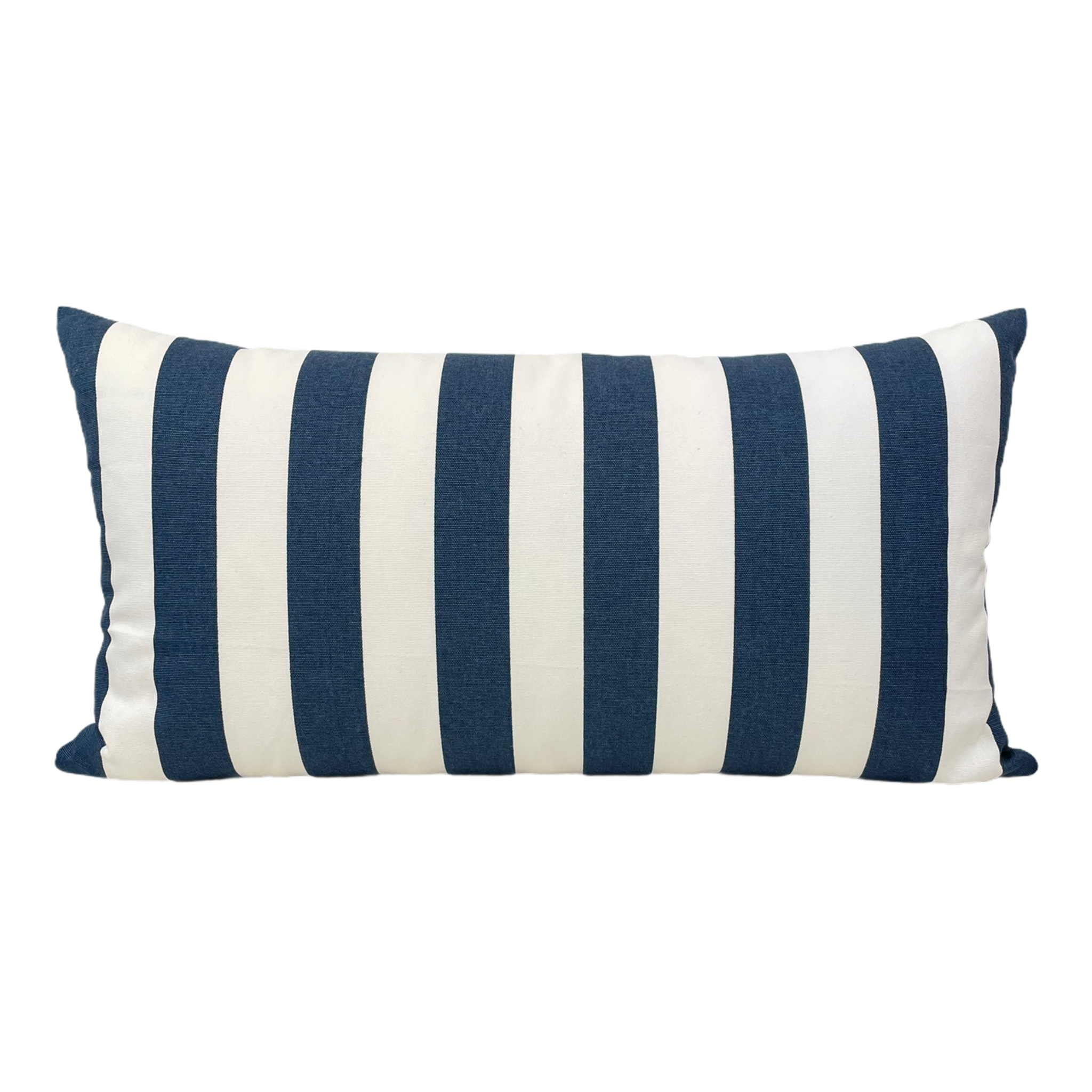Navy Blue Striped Lumbar Pillow 12x22 - Comfortable Support for Sofa, Bed, and Office Chairs - Perfect for Home Decor and Back Pain Relief