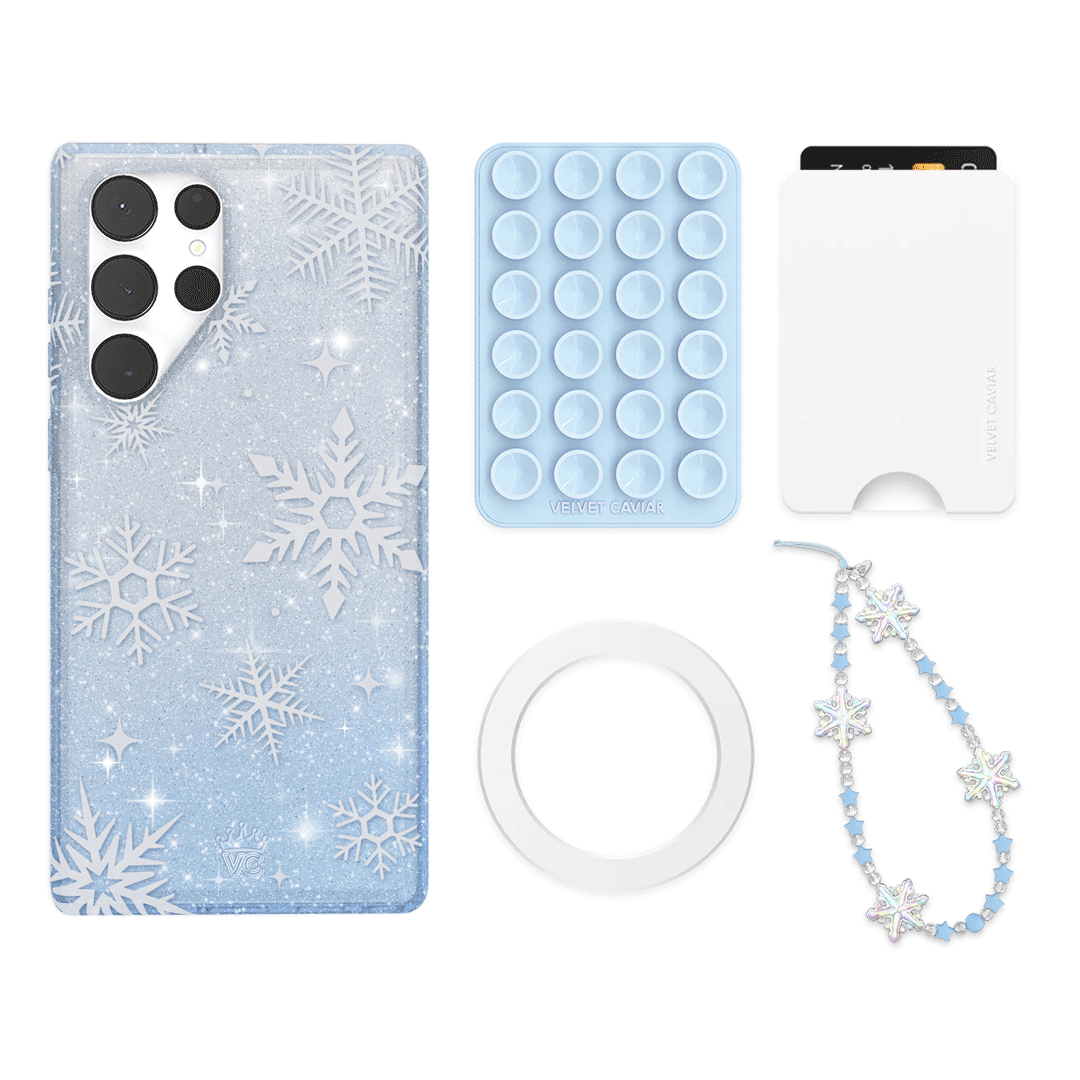 Snow Angel Glitter Galaxy Bundle Set - Stylish Sparkling Wallet for Women | Perfect for Parties, Gifts & Everyday Use