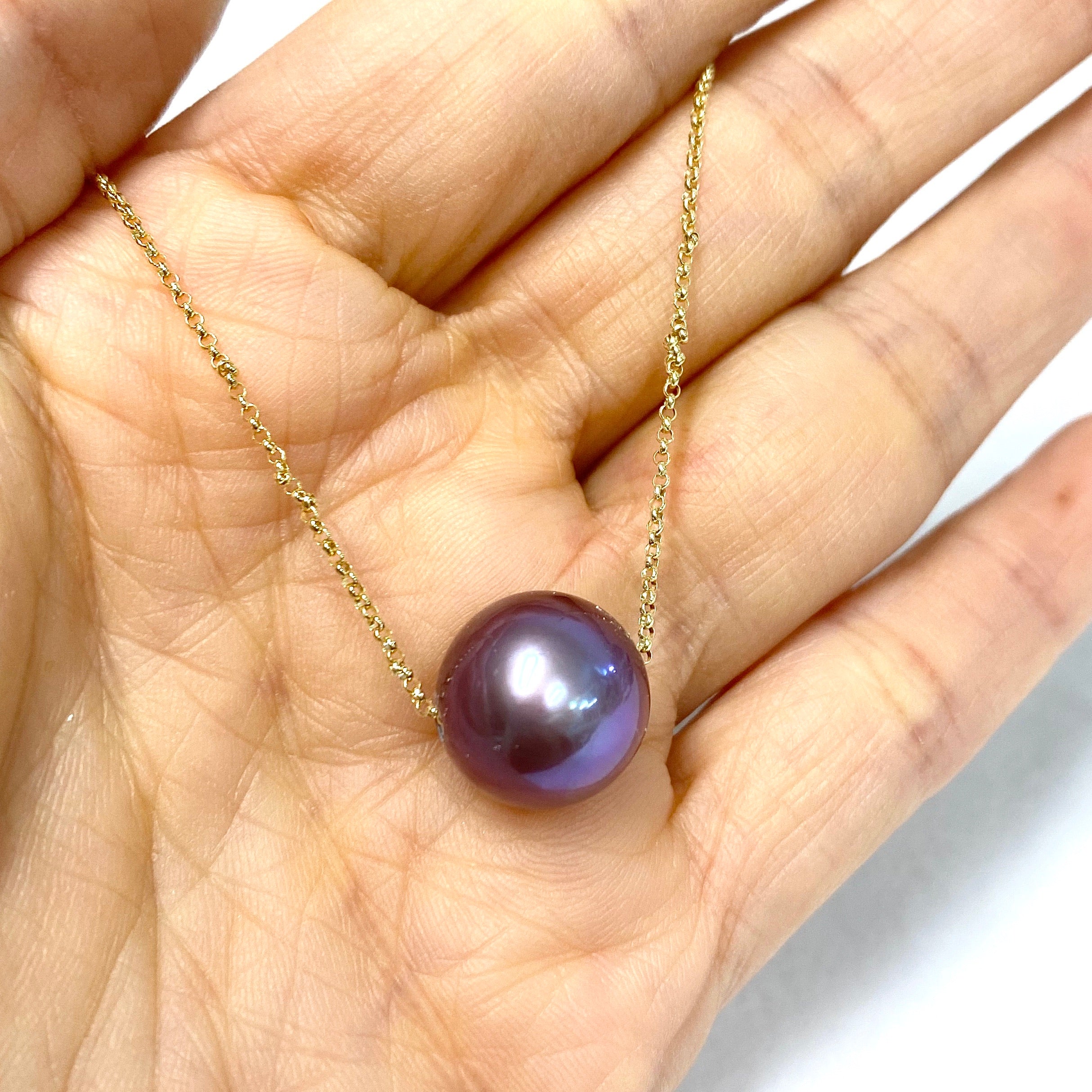 AAA Grade Magenta Edison Pearl Necklace (N368) - Elegant Jewelry for Women, Perfect for Weddings, Parties & Special Occasions