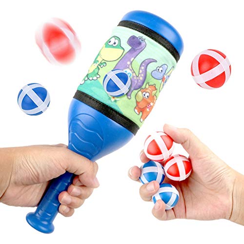 CACAZI Kids Catch Ball Toy Set - Outdoor Toss and Catch Game for Children Ages 3-8 | Fun Sports Activity for Backyard, Park & Beach Play | Includes 2 Paddles & Balls for Parent-Child Bonding