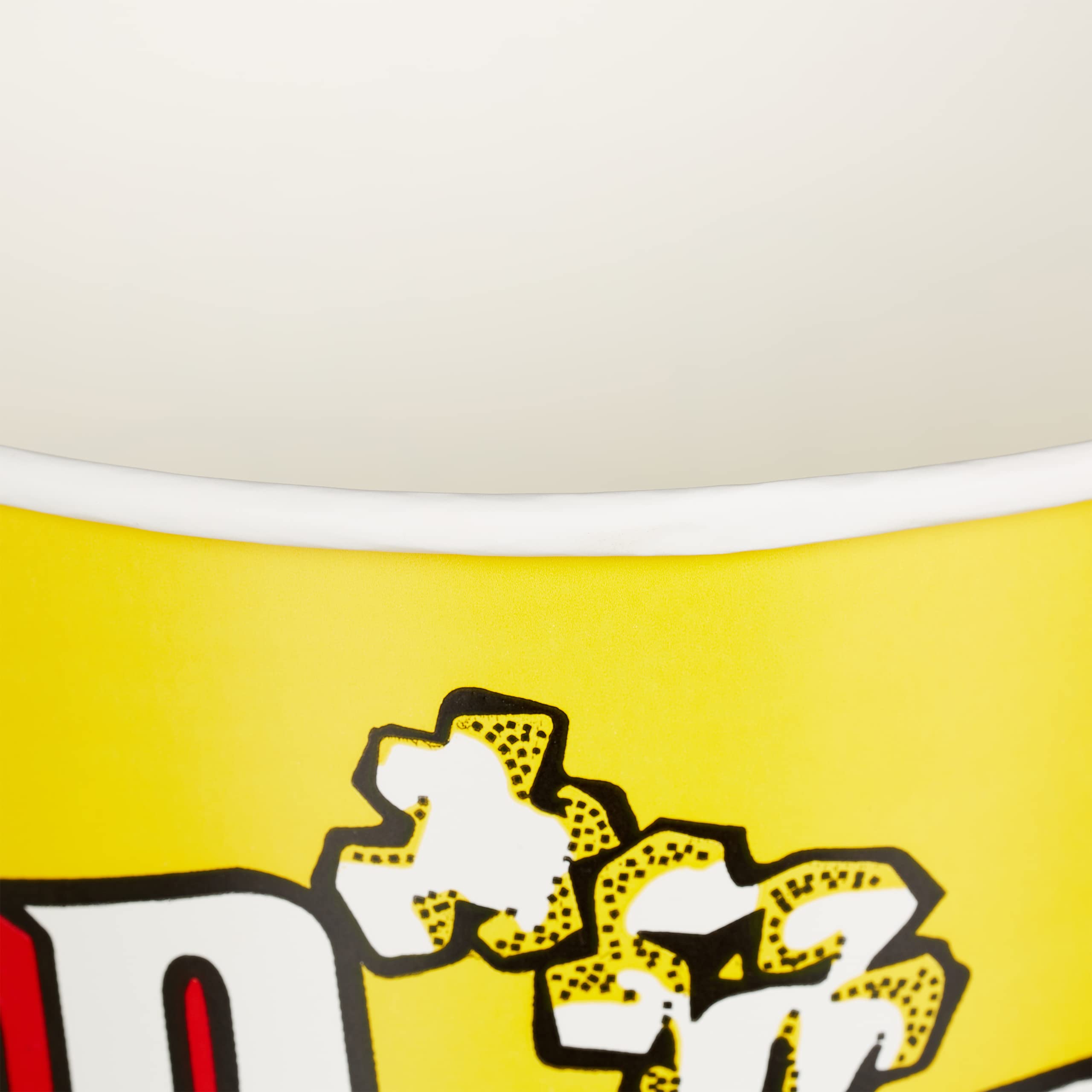 6-Pack Retro Yellow Plastic Popcorn Buckets - 2.8L Reusable Snack Containers for Movies, Parties & Home Theater - Durable Candy & Sweets Storage