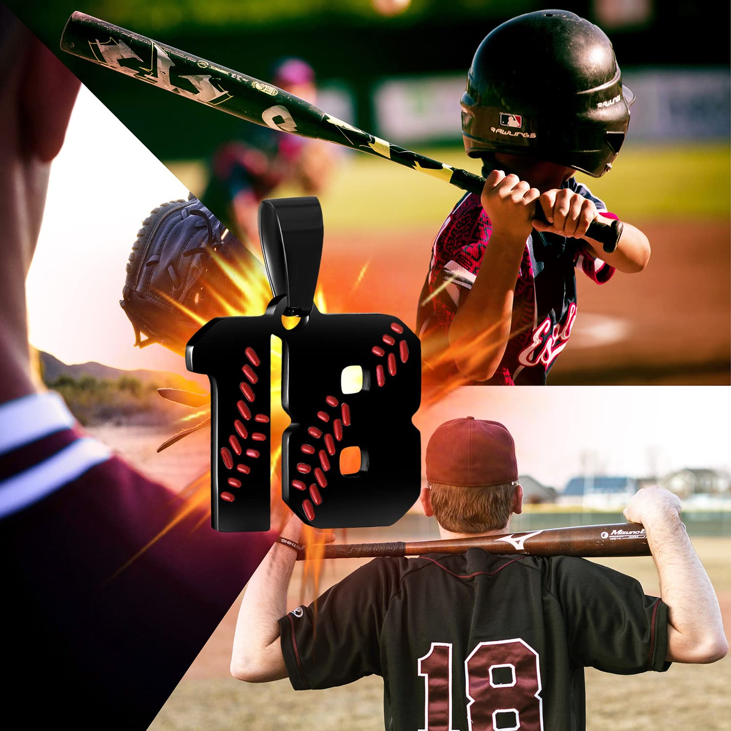 Custom Stainless Steel Baseball Jersey Number Necklace for Men & Boys - Personalized Sports Jewelry Gift for Athletes & Baseball Players | Perfect for Game Day, Training, Team Spirit & Everyday Wear | Great for Baseball Fans, Players & Sports Enthusiasts | Ideal for Gifts, Fan Events, and Sports Celebrations