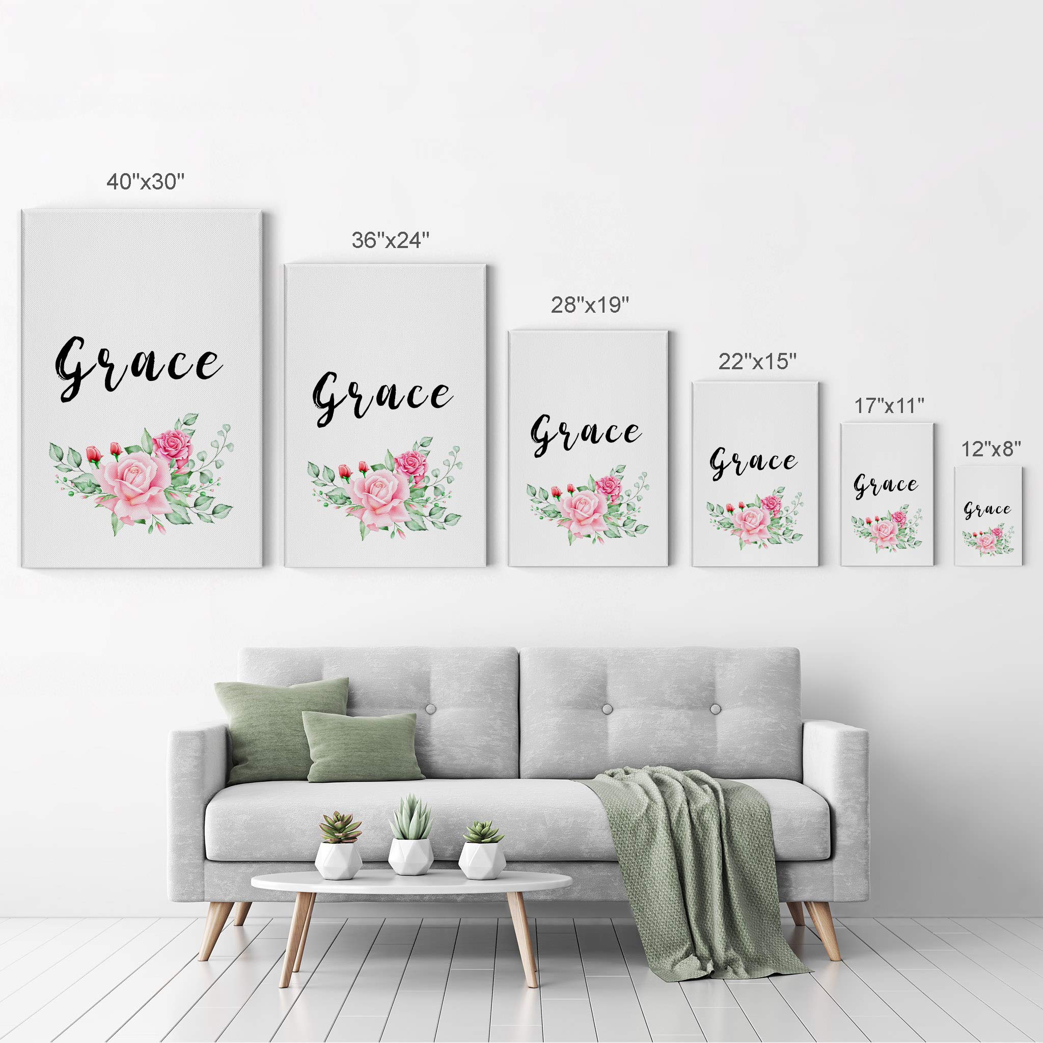 Bible Verse Wall Art - Christian Canvas Print 36x24 - Inspirational Gift for Home & Church