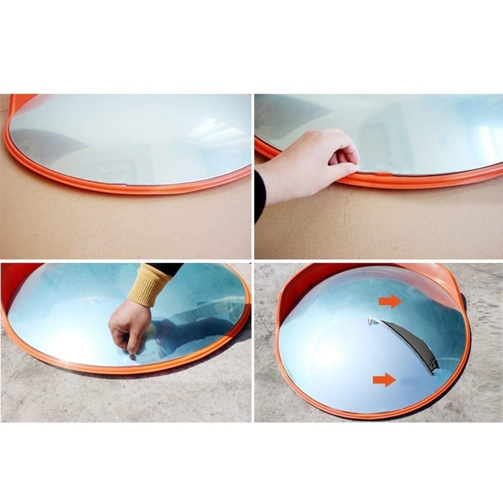 45-120CM Shatter-Proof Wide Angle Traffic Safety Mirror - 100CM Outdoor Convex Mirror for Crossroads, Parking Lots & Driveways (Weatherproof & Durable)