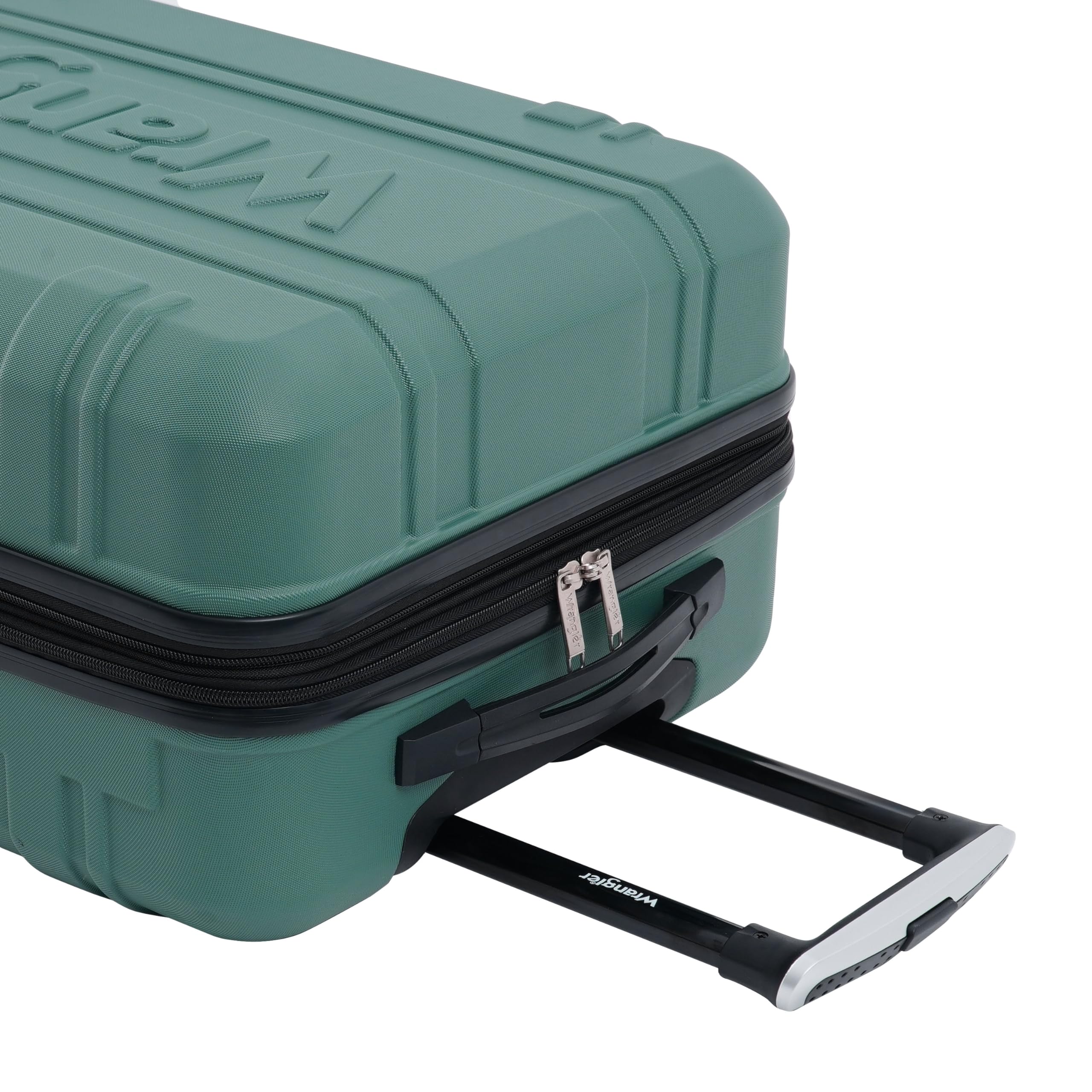 Wrangler Astral Travel Luggage 3-Piece Set in Sage Brush - Lightweight Durable Suitcase for Airplane Carry-On & Checked Bags, Perfect for Business Trips & Family Vacations
