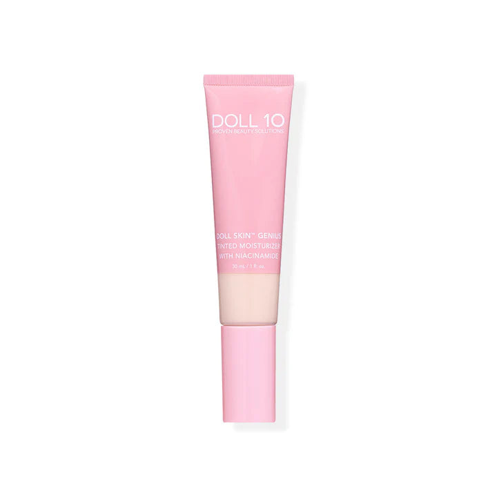 Doll 10 Skin Genius Tinted Moisturizer with Niacinamide - Lightweight Hydrating Foundation & SPF Protection for Daily Glow | Perfect for Work, Gym & Natural Makeup Looks