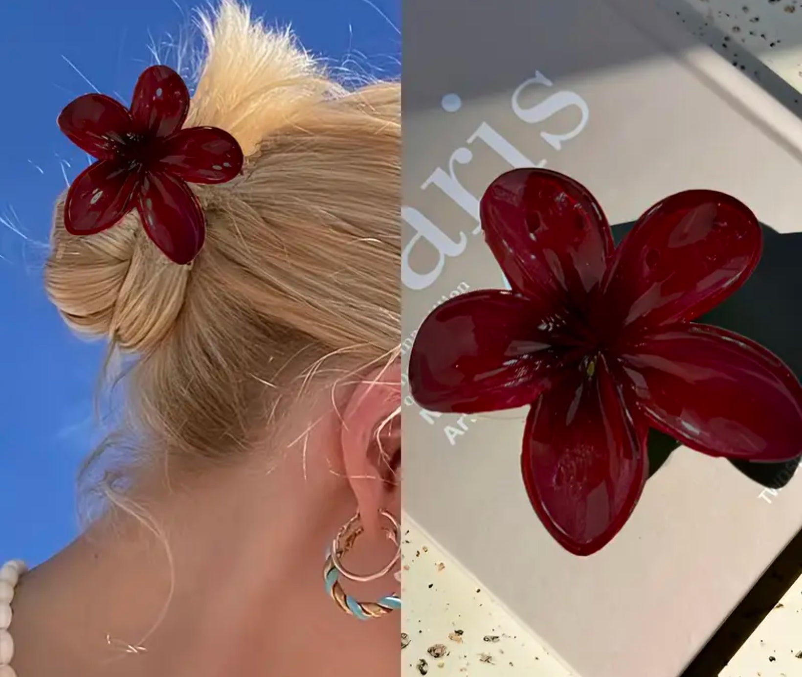 Exotic Frangipani Flower Hair Clip - Elegant and Stylish Hair Accessory for Women, Perfect for Weddings, Parties, and Everyday Wear