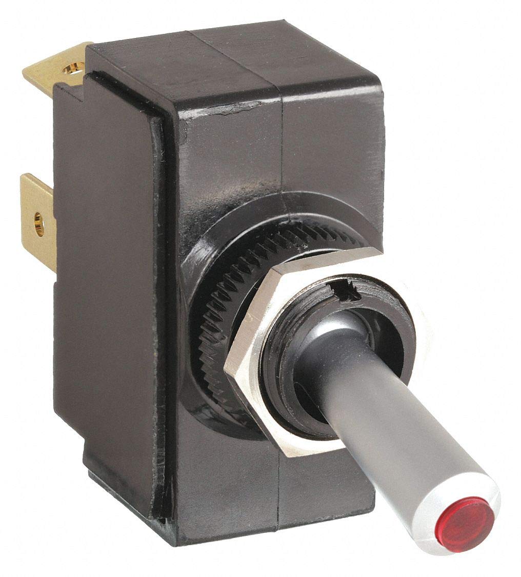 Illuminated Toggle Switches - 12V/24V ON-OFF Rocker Switch with LED Light for Cars, Boats, RVs & Industrial Equipment - Waterproof & Durable Electrical Switch for Dashboards & Control Panels