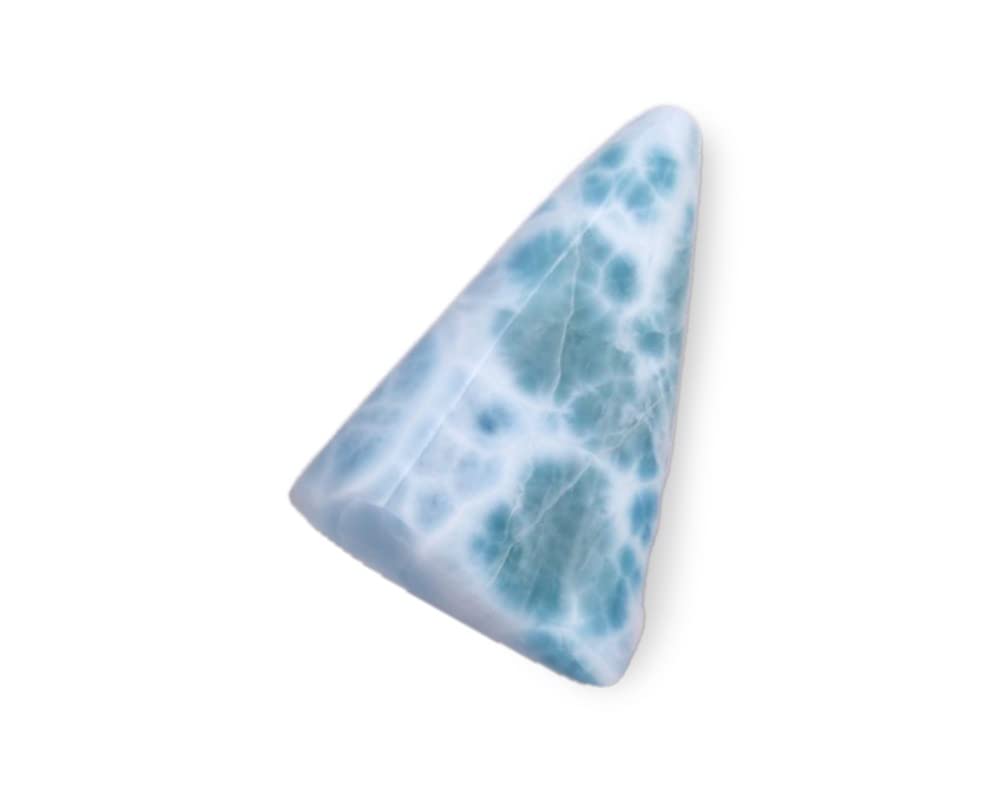 Genuine Polished Larimar Gemstone Cabochon for Jewelry Making - Perfect for Wire Wrapping, Pendants & DIY Craft Projects
