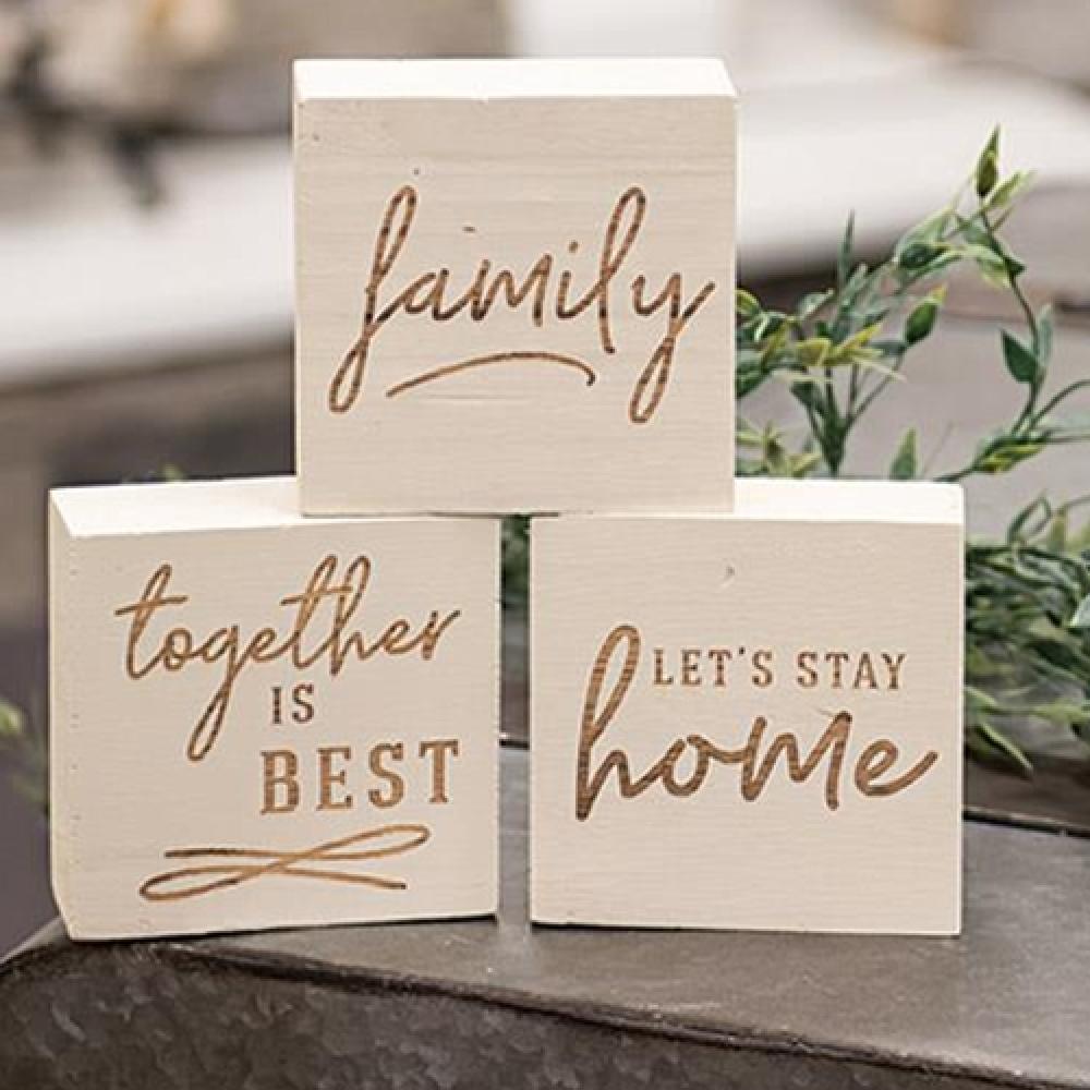 Personalized Family Engraved Wooden Block Set - 3 Piece Custom Name Sign for Home Decor | Perfect for Nursery, Wedding Gift, or Family Keepsake