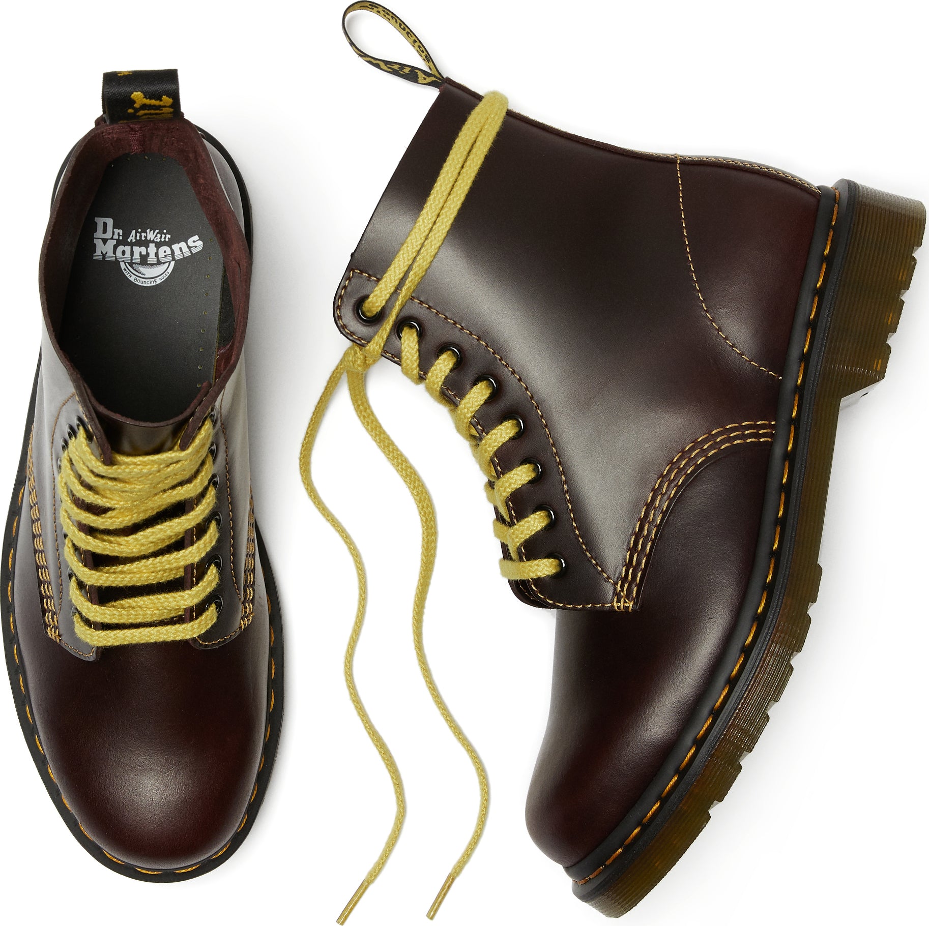 Dr. Martens 1460 Pascal Atlas Oxblood Leather Lace-Up Boots - Unisex Classic 8-Eye Boots for Men & Women | Perfect for Punk Fashion, Streetwear & Everyday Wear