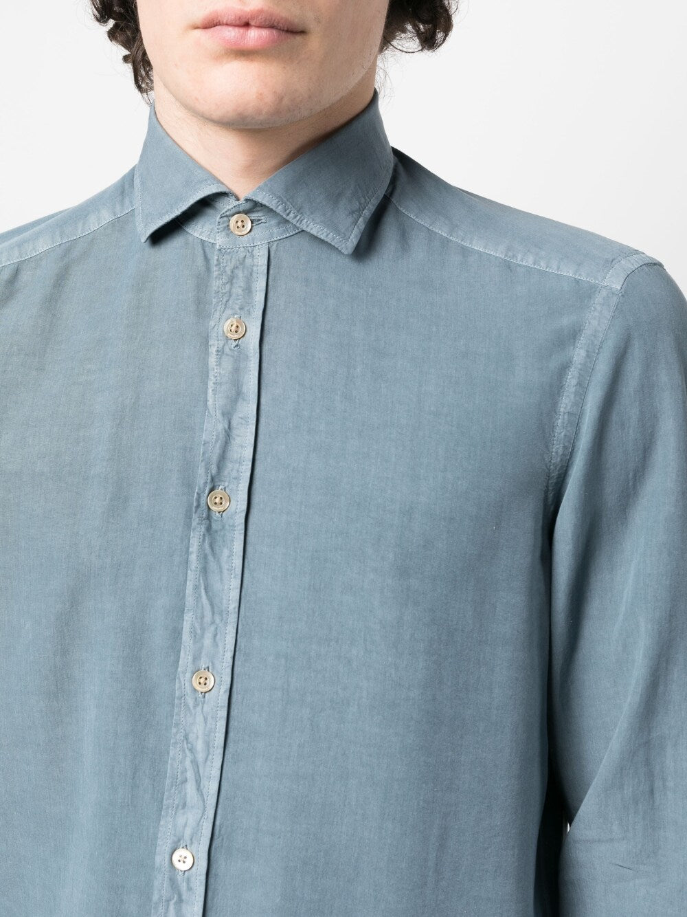 Boglioli Clear Blue Men's Dress Shirts - Premium Slim Fit Formal Shirts for Business & Office Wear