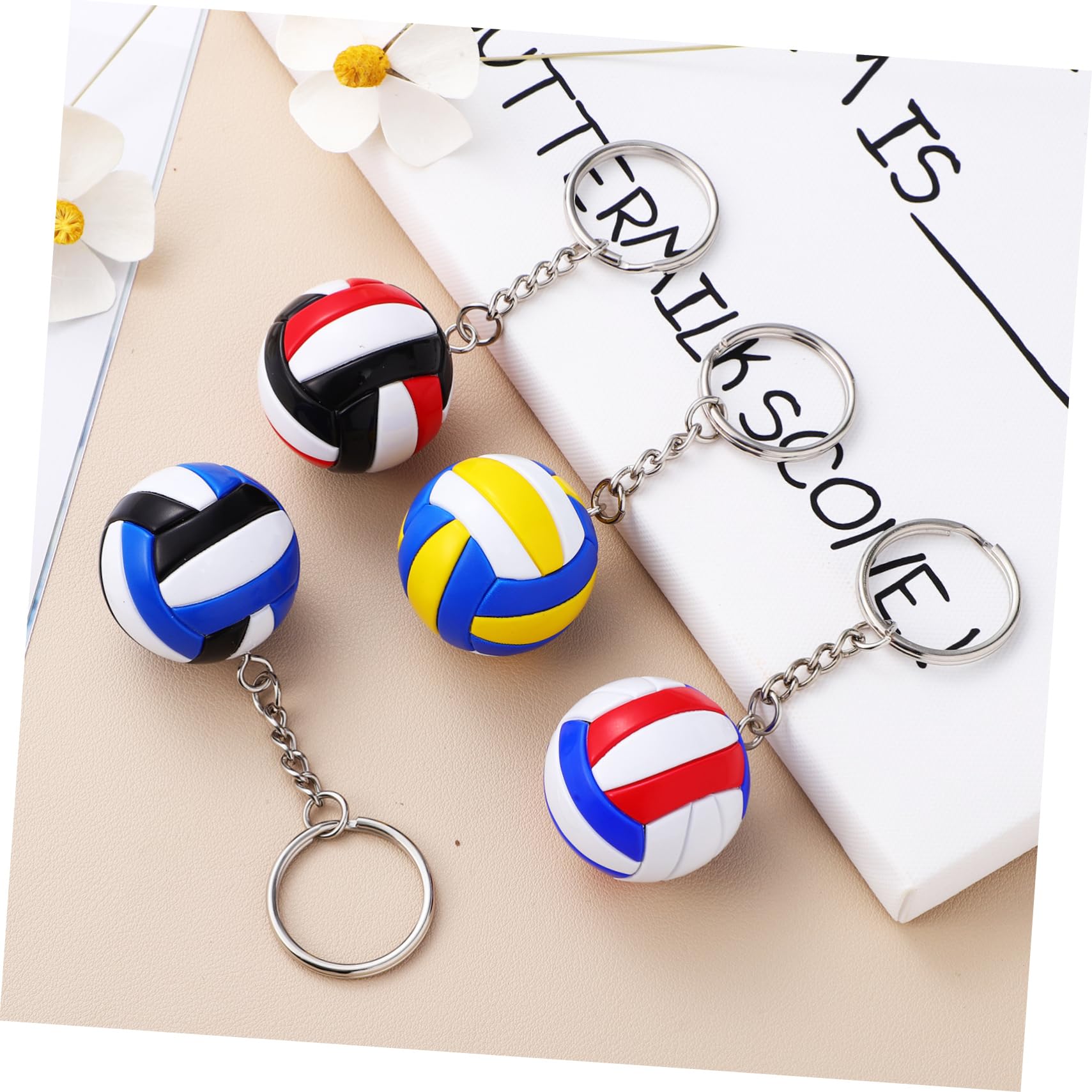 BESPORTBLE Elegant Volleyball Keychain - Sports Keyring with Decorative Pendant for Backpacks, Purses & Handbags - Perfect Gift for Volleyball Players and Fans