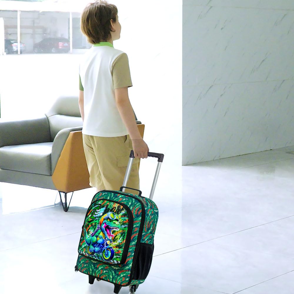 Kids Rolling Luggage for Boys & Girls - Cute Travel Suitcase with Wheels for Toddlers & Children | Perfect for Airplane Carry-On, Family Trips & School Outings