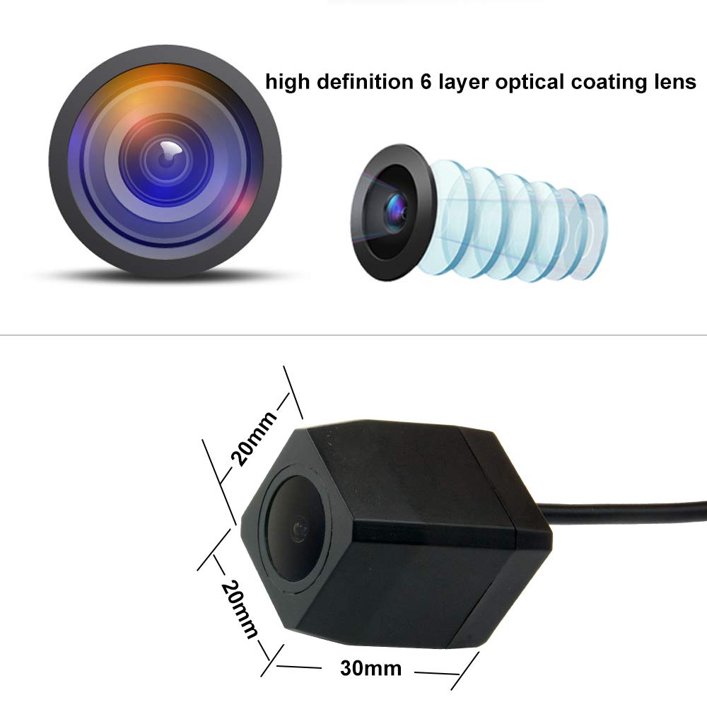 Full HD Waterproof & Shockproof Reversing Backup Camera for Mercedes Benz Smart City-Coupe/Smart Fortwo/Smart ED/Smart ForJeremy - Night Vision, Wide Angle Rear View Parking Camera for Safe Driving & Easy Parking