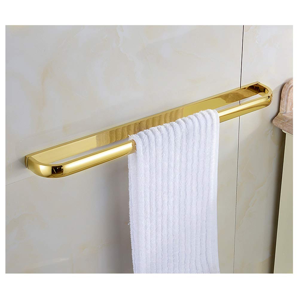 Antique Brass Towel Bar - Wall Mounted Bathroom & Kitchen Towel Rack with Gold Finish for Hand Towels, Dish Towels & Washcloths | Perfect for Bathroom, Shower & Kitchen Organization