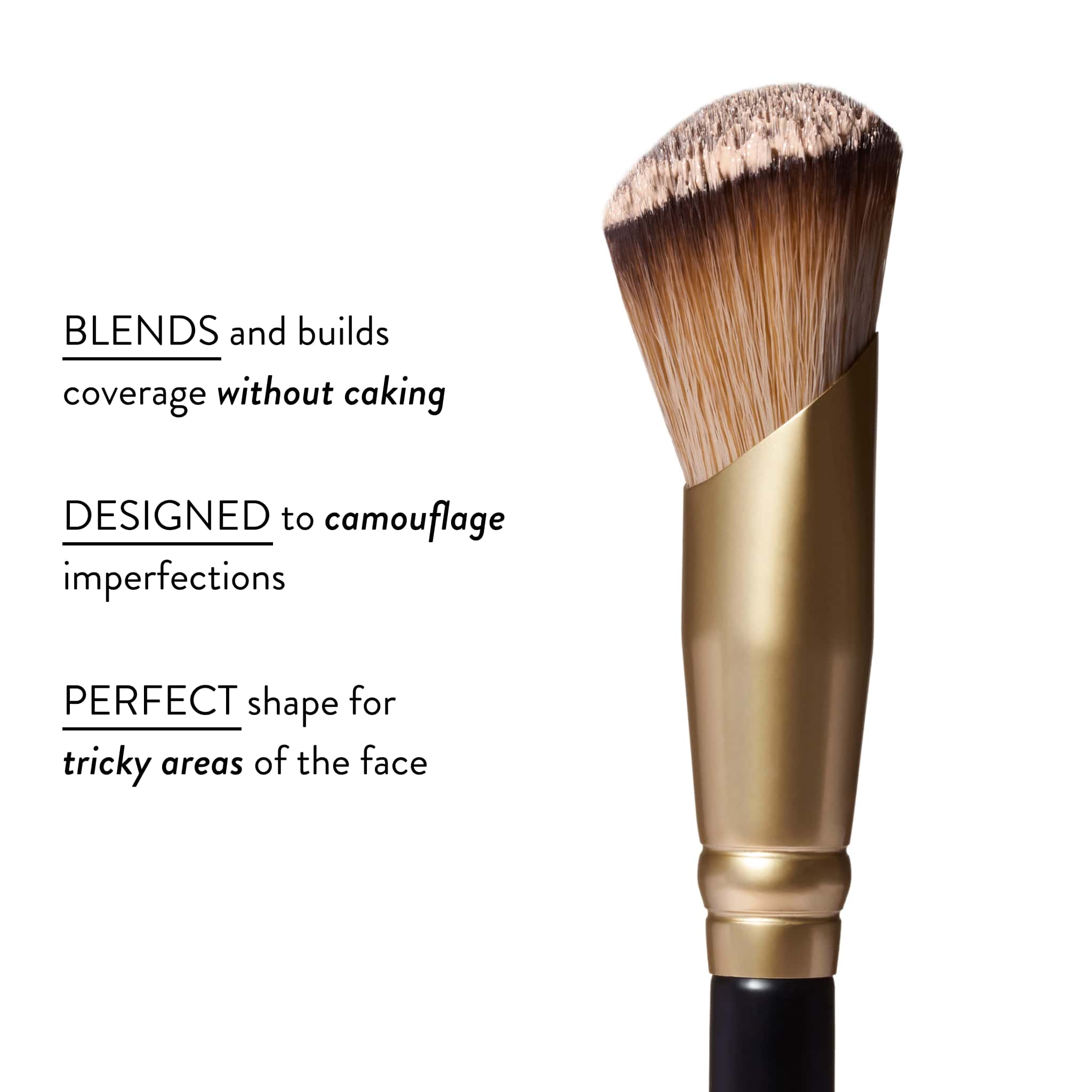 Angled Precision Concealer Brush - Professional Makeup Brush for Flawless Coverage - Perfect for Contouring, Highlighting & Under Eye Concealer Application