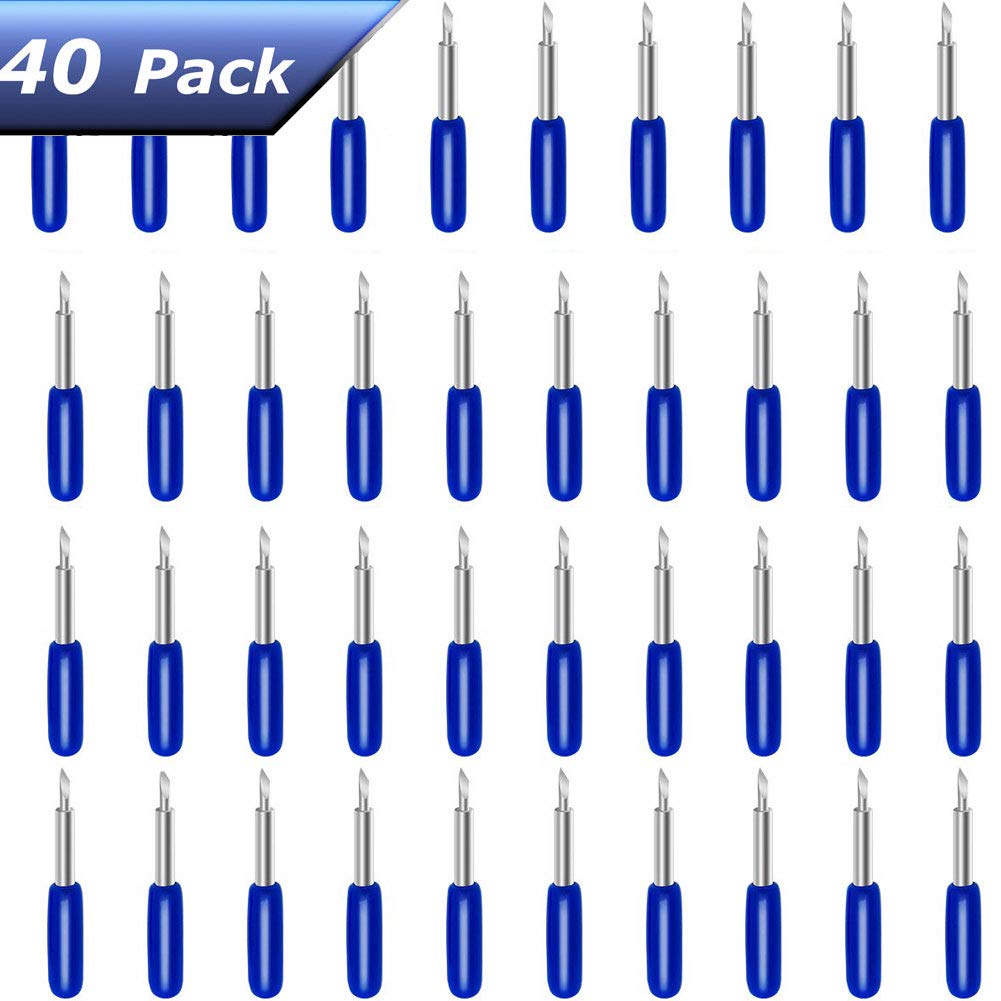 40 Pcs Deep Cut Replacement Blades for Cricut Explore Air 2/Air 3/Maker/Maker 3 - 60 Degree Premium Blades for Vinyl, Cardstock & Fabric Cutting - Crafting, DIY Projects & Scrapbooking Supplies
