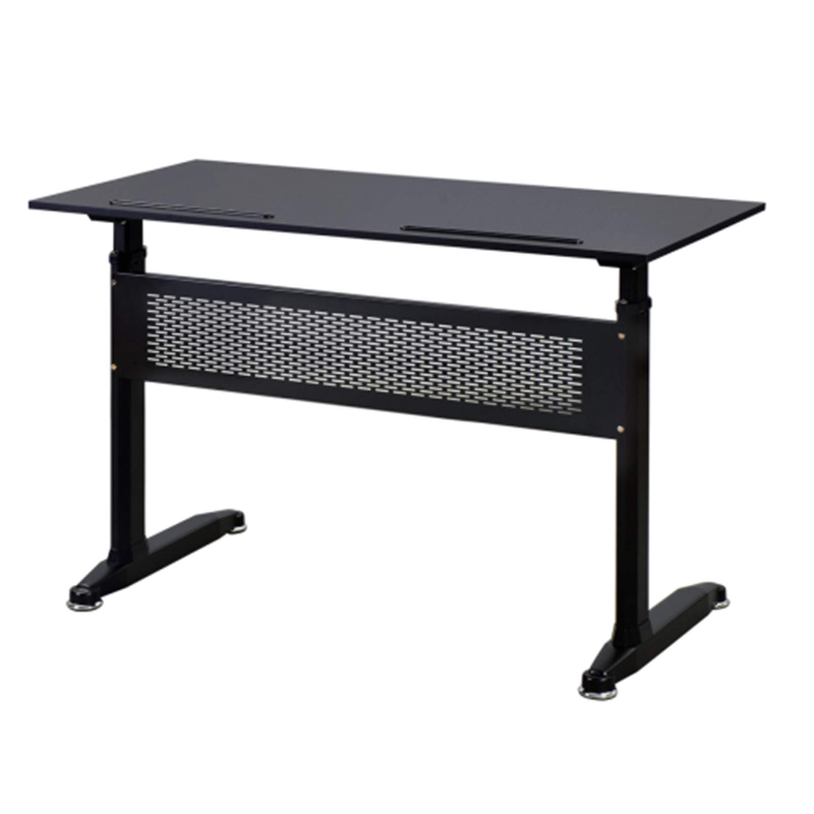 Adjustable Height Standing Desk with Crank Handle - Ergonomic Home Office Computer Workstation, Space-Saving Design, Easy Assembly (Black) - Perfect for Remote Work, Gaming & Small Spaces