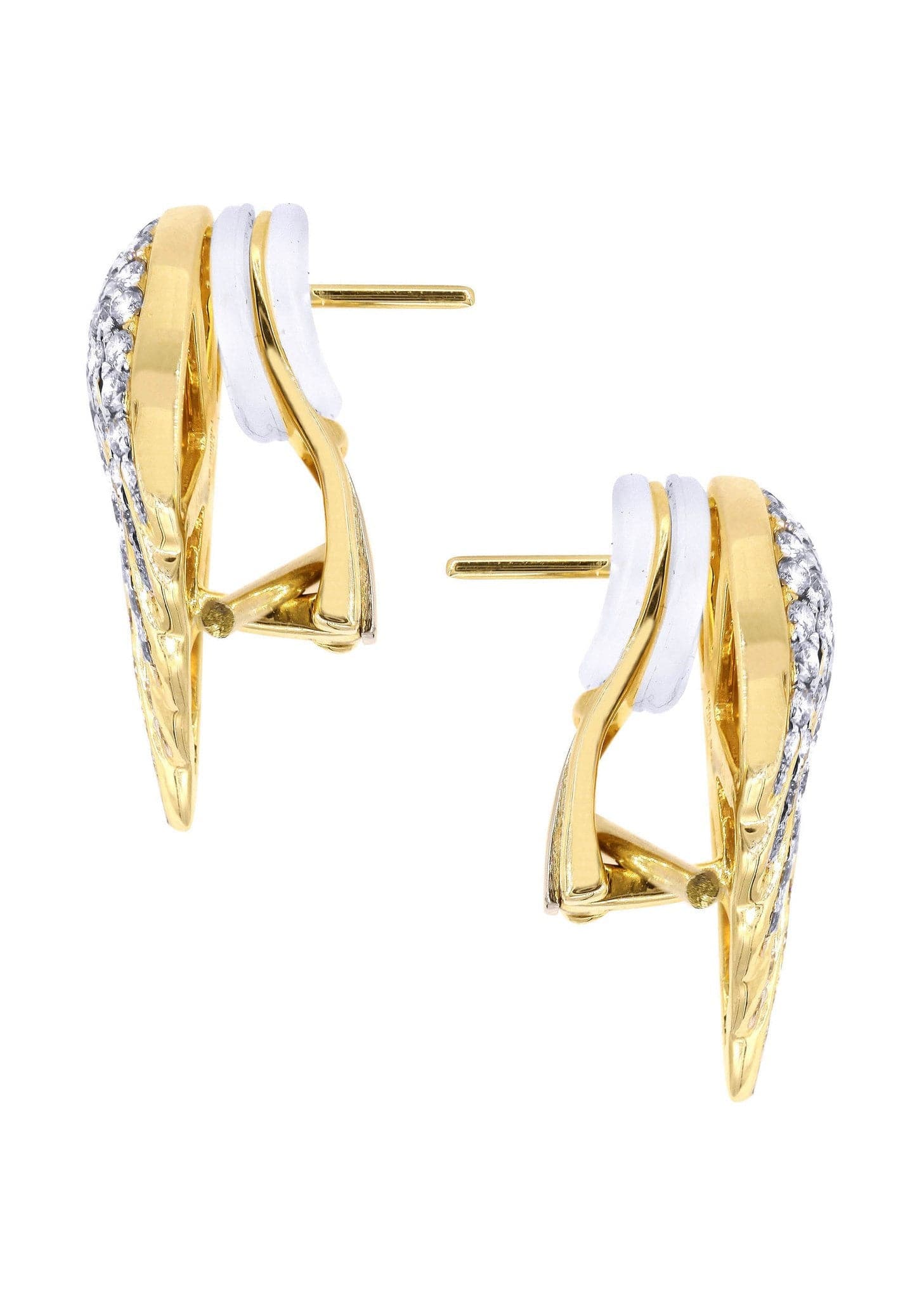 14K Yellow Gold Men's Diamond Earrings - 1.56 Carat Studs for Everyday Wear & Special Occasions