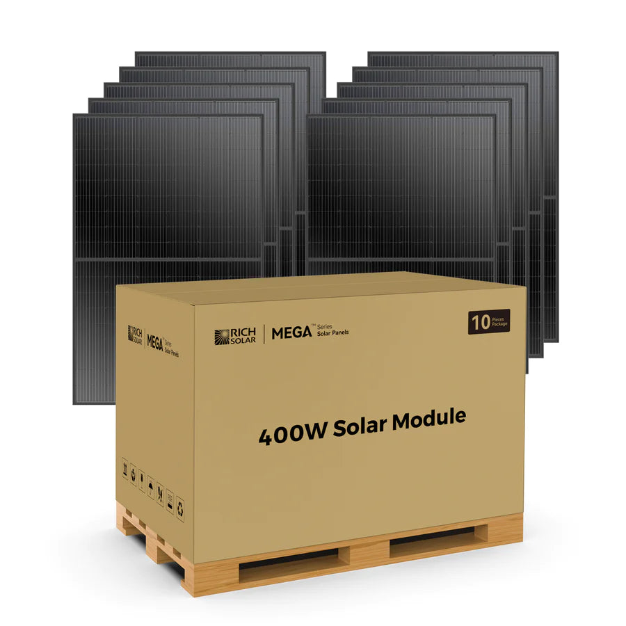 Rich Solar MEGA 400 Watt Monocrystalline Solar Panel - High Efficiency Solar Panel for Off-Grid Homes, RVs, Boats & Emergency Power Backup