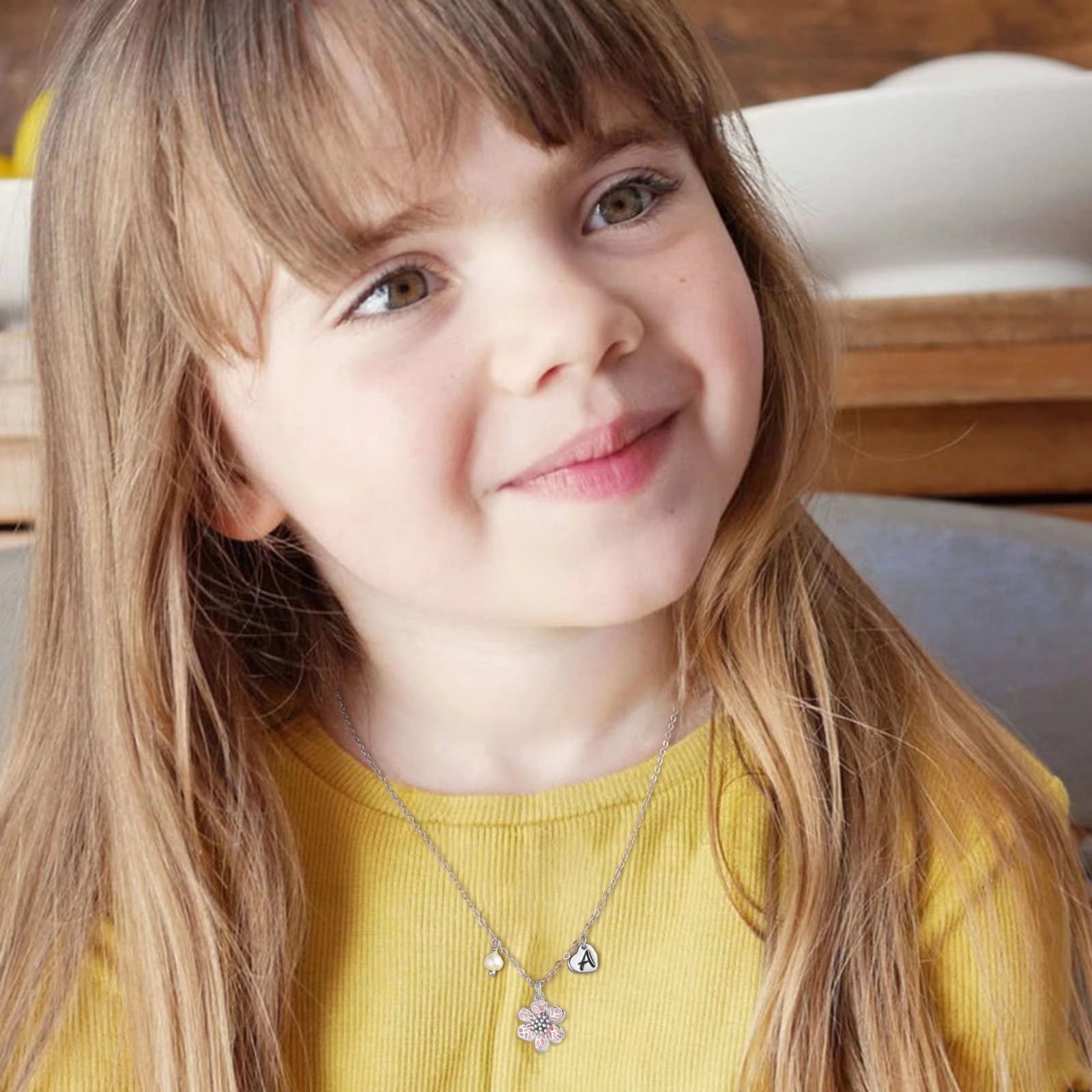 14K Gold Plated Heart Initial Necklace for Women - Personalized Letter Pendant, Dainty Flower Girl Proposal Gift, Wedding Bridesmaid Jewelry | Perfect for Anniversaries, Valentine's Day & Special Occasions