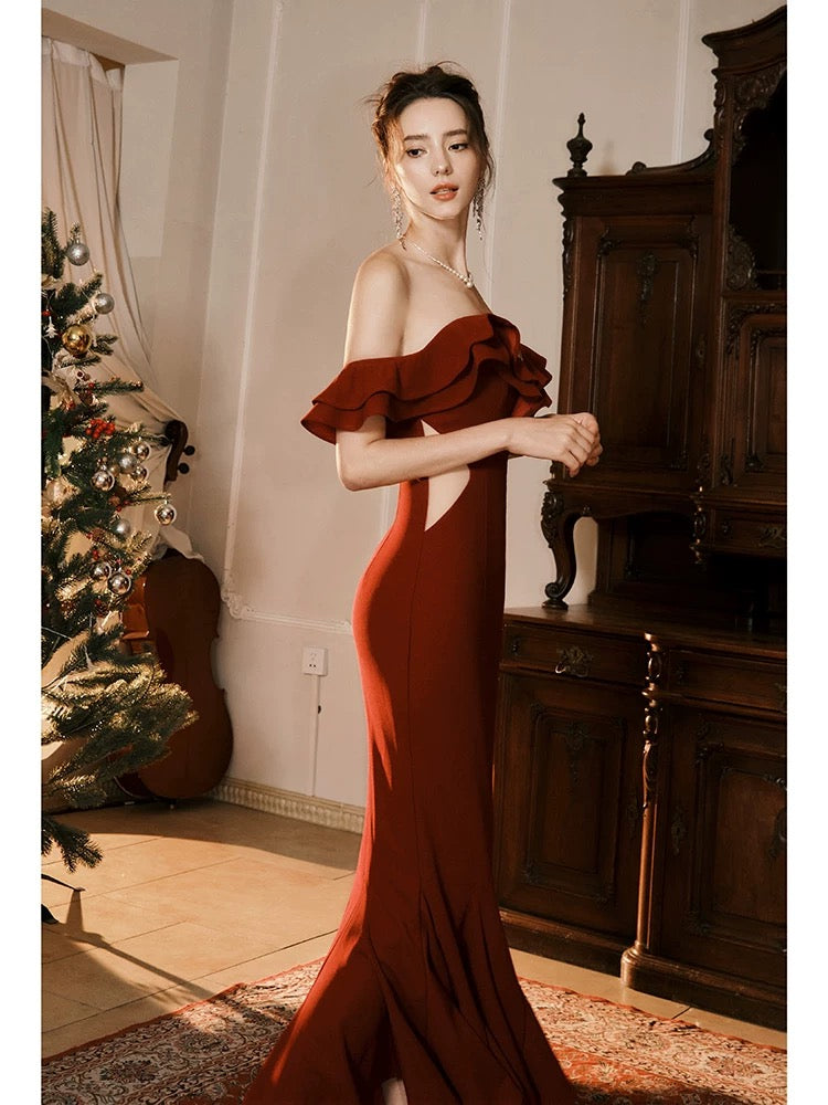 Elegant Off-The-Shoulder Mermaid Prom Dress for Formal Evening Events - Style J6541 | Perfect for Homecoming, Prom Night & Black Tie Galas