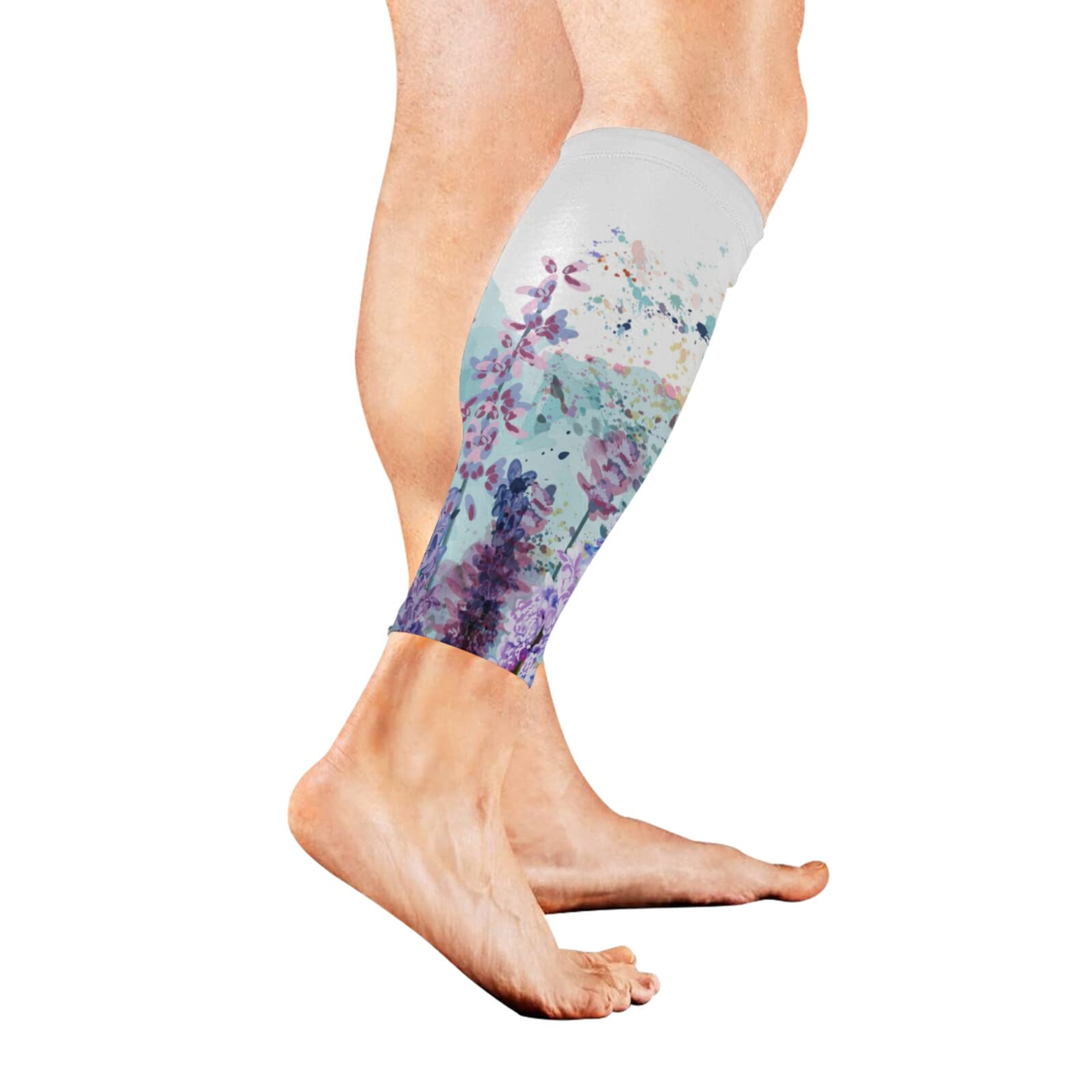 Oyihfvs 1 Pair Knee Compression Leg Sleeves - Non-Slip Support Sleeves for Running, Workout & Sports Recovery