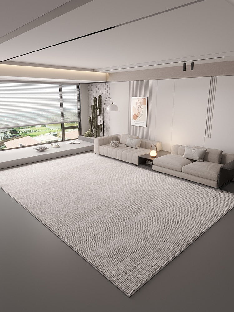 Grey Modern Area Rug for Under Sofa - Large Contemporary Abstract Living Room Rug - Soft Bedroom & Dining Room Floor Mat - Stylish Office Carpet - Perfect for Home Decor & Workspace