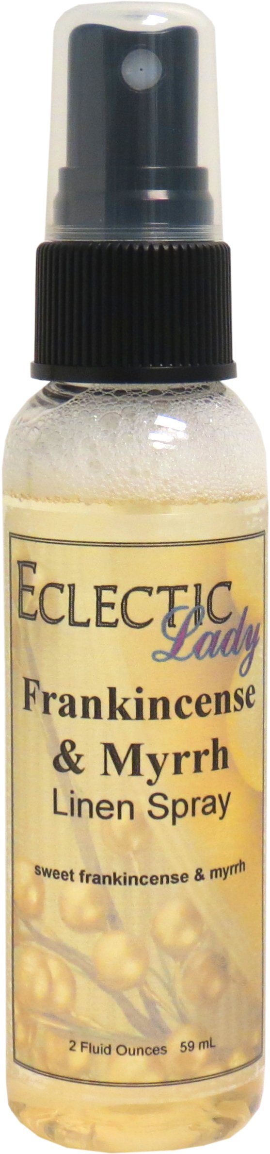 Premium Frankincense & Myrrh Linen Spray - Double Strength 4oz | All-Natural Bed & Fabric Freshener | Paraben-Free, No Artificial Colors | Long-Lasting Scent for Bedding, Pillows & Home Decor | Relaxing Aromatherapy for Bedroom & Meditation Spaces