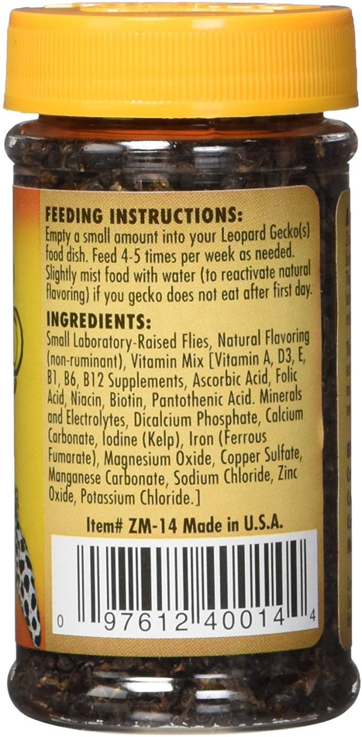 Premium Zoo Med Leopard Gecko Food .4 oz (Pack of 10) - High-Protein Diet for Healthy Reptiles - Perfect for Feeding Juvenile & Adult Leopard Geckos at Home or Breeding Facilities