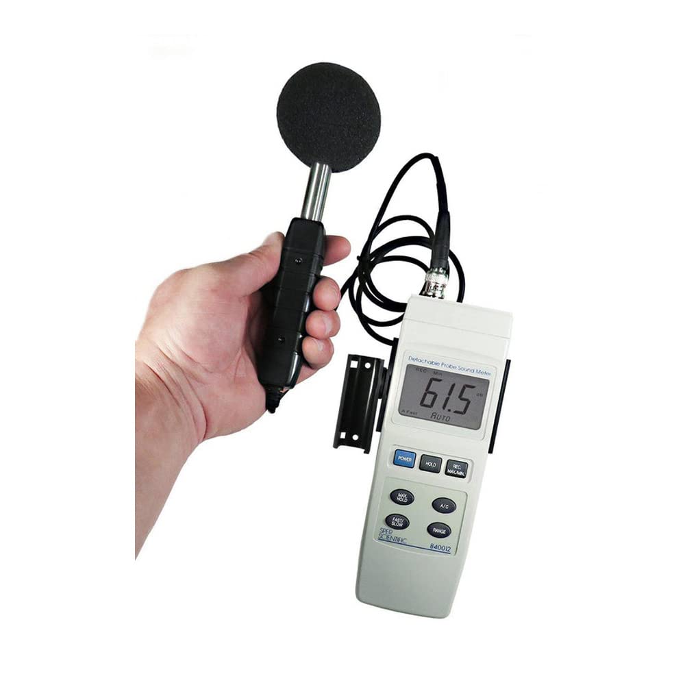 Sper Scientific 840012 Digital Sound Level Meter with Detachable Probe - Accurate Noise Measurement for Home, Office, and Industrial Use