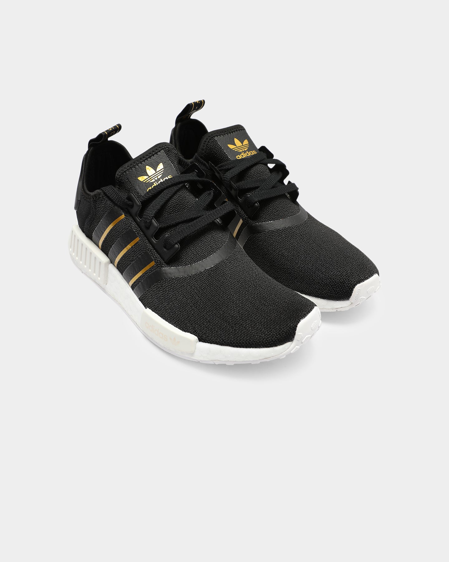Adidas Women's NMD_R1 Running Shoes - Black Gold White Colorway | Lightweight Comfortable Sneakers for Women | Perfect for Gym, Jogging & Casual Wear