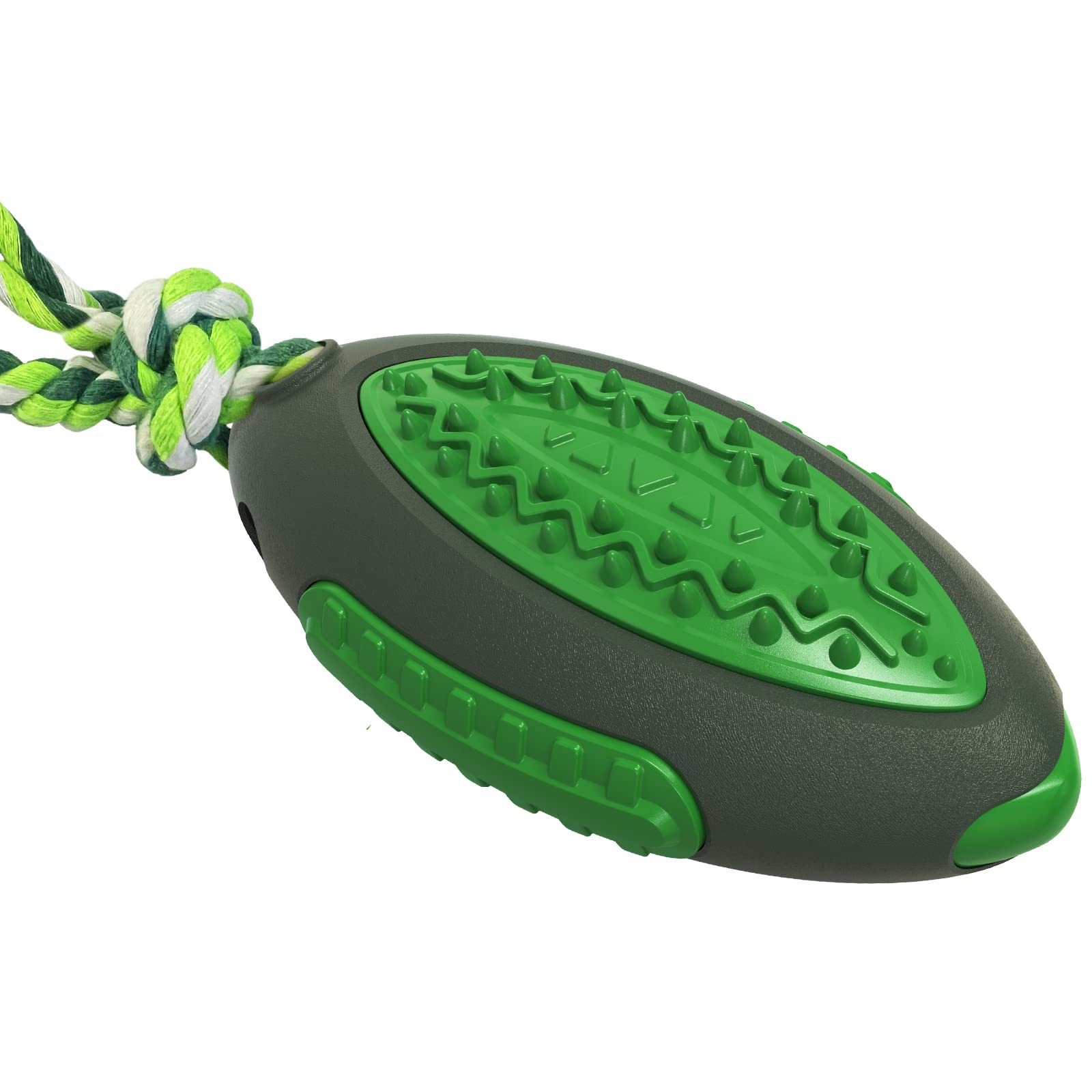 **Durable Dog Chew Toys for Small & Medium Dogs – Interactive Squeaky American Football Toy with Teeth Cleaning & Feeder – Perfect for Playtime, Training & Dental Health**