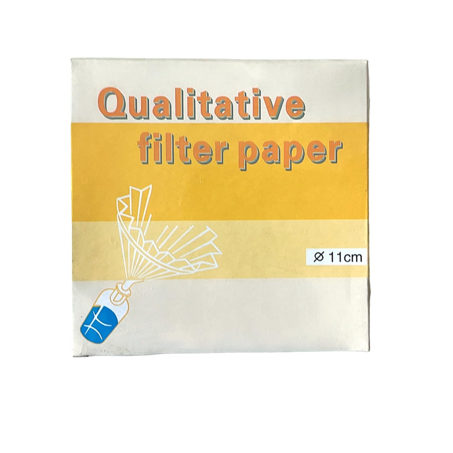 11cm 10-15μm Qualitative Filter Paper - 110mm Diameter Slow Speed Laboratory Filter Paper (100 Sheets/Lot) - Perfect for Chemistry Experiments, Lab Analysis & Sample Filtration