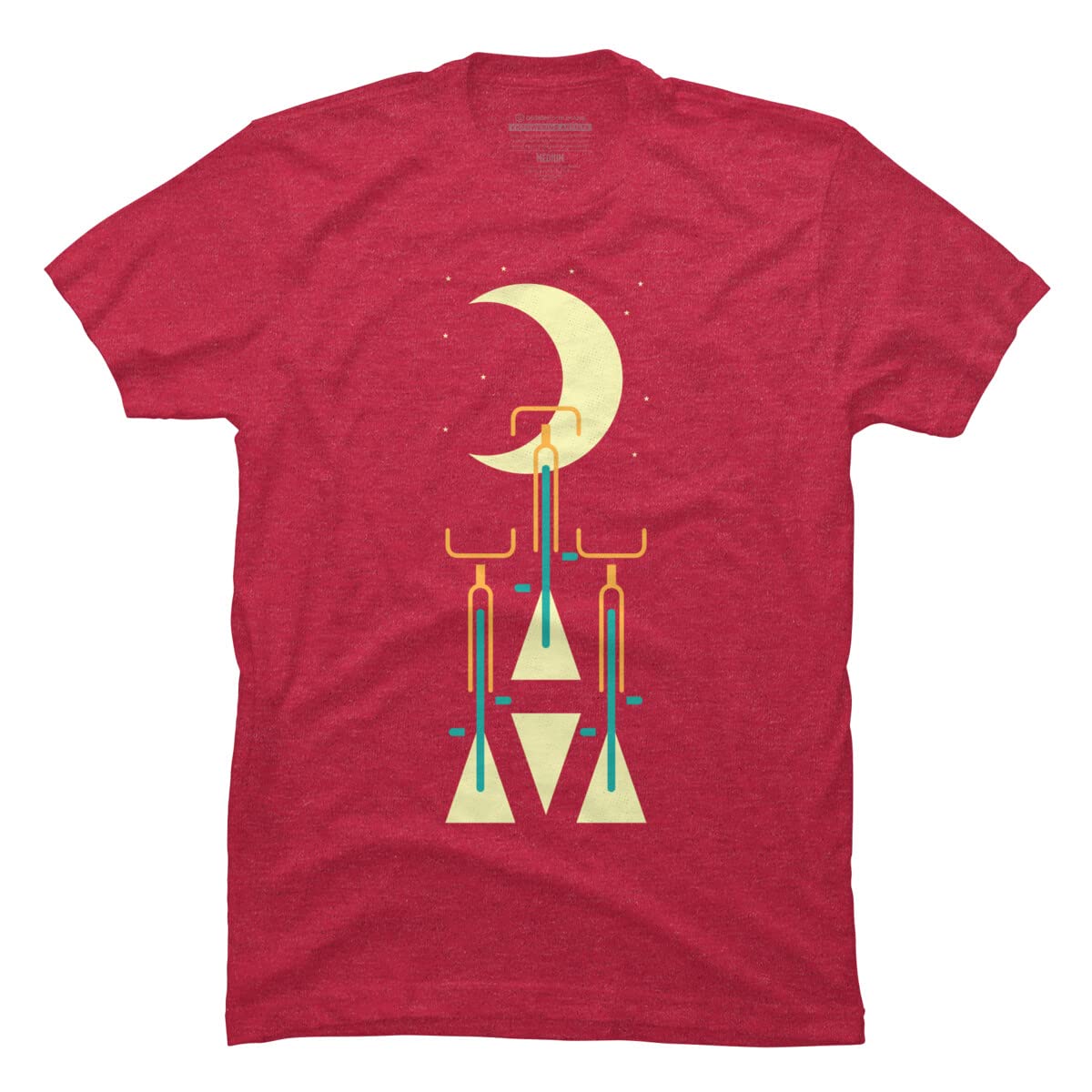 Design By Humans Men's Let's Go Bicycle Graphic T-Shirt - Casual Cotton Tee for Cycling Enthusiasts - Perfect for Outdoor Activities, Bike Rides & Streetwear Fashion