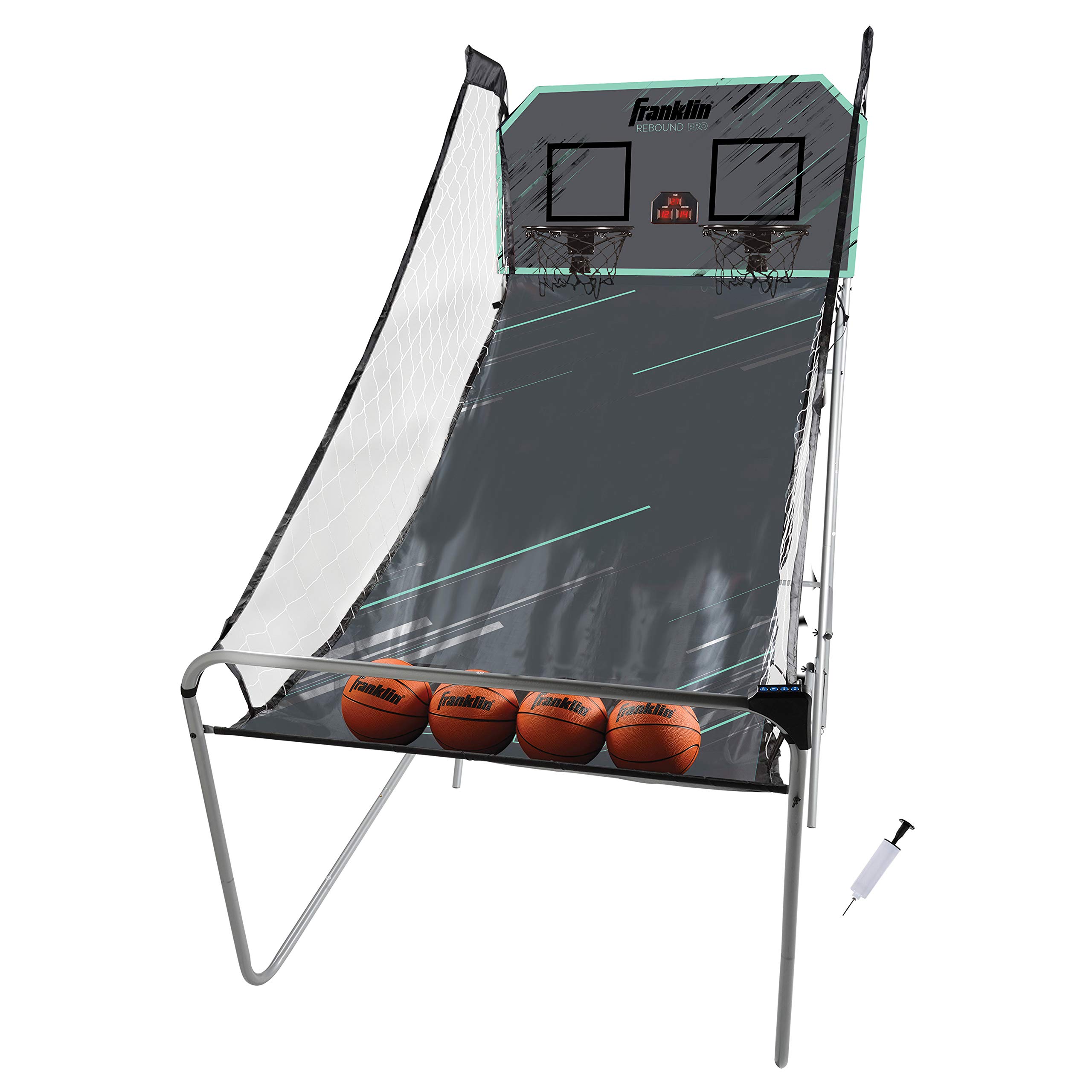 Franklin Sports Arcade Basketball Game Set - Indoor Basketball Shootout for 2 Players with Electronic Scoreboard & 4 Mini Balls - Perfect for Family Game Nights, Kids Parties, and Office Break Room Entertainment