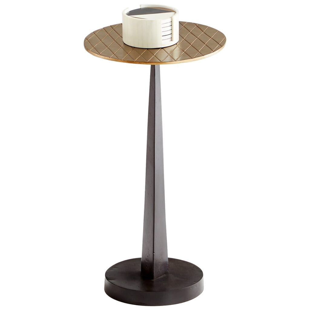 Cyan Design 10731 Beauvais Side Table - Aged Brass & Black Finish - Elegant End Table for Living Room, Bedroom, or Office Decor