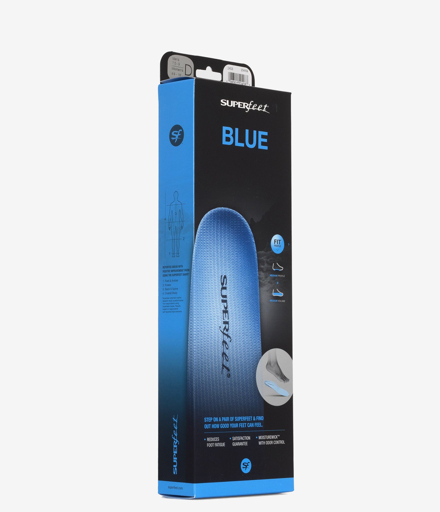 Superfeet All Purpose Support Medium Arch Insoles for Men & Women - Blue Orthotic Shoe Inserts for Plantar Fasciitis, Flat Feet & Arch Pain - Perfect for Running, Walking & Work Boots
