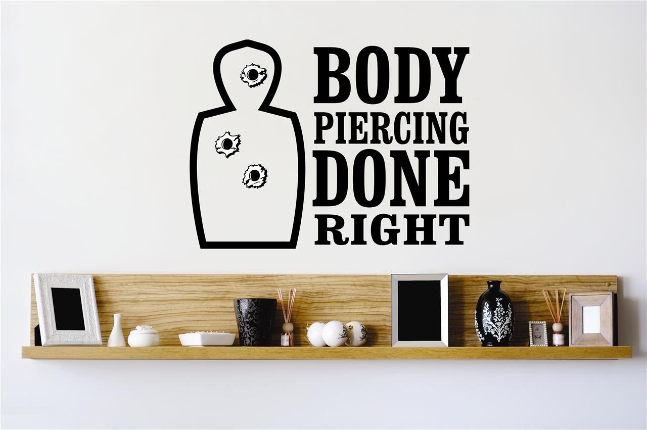 DIY Removable Body Piercing Wall Decals - 13x13 Inch Stylish Home Decor Stickers for Bedroom, Living Room & Dorm Room - Easy Peel & Stick Design for Creative Wall Art
