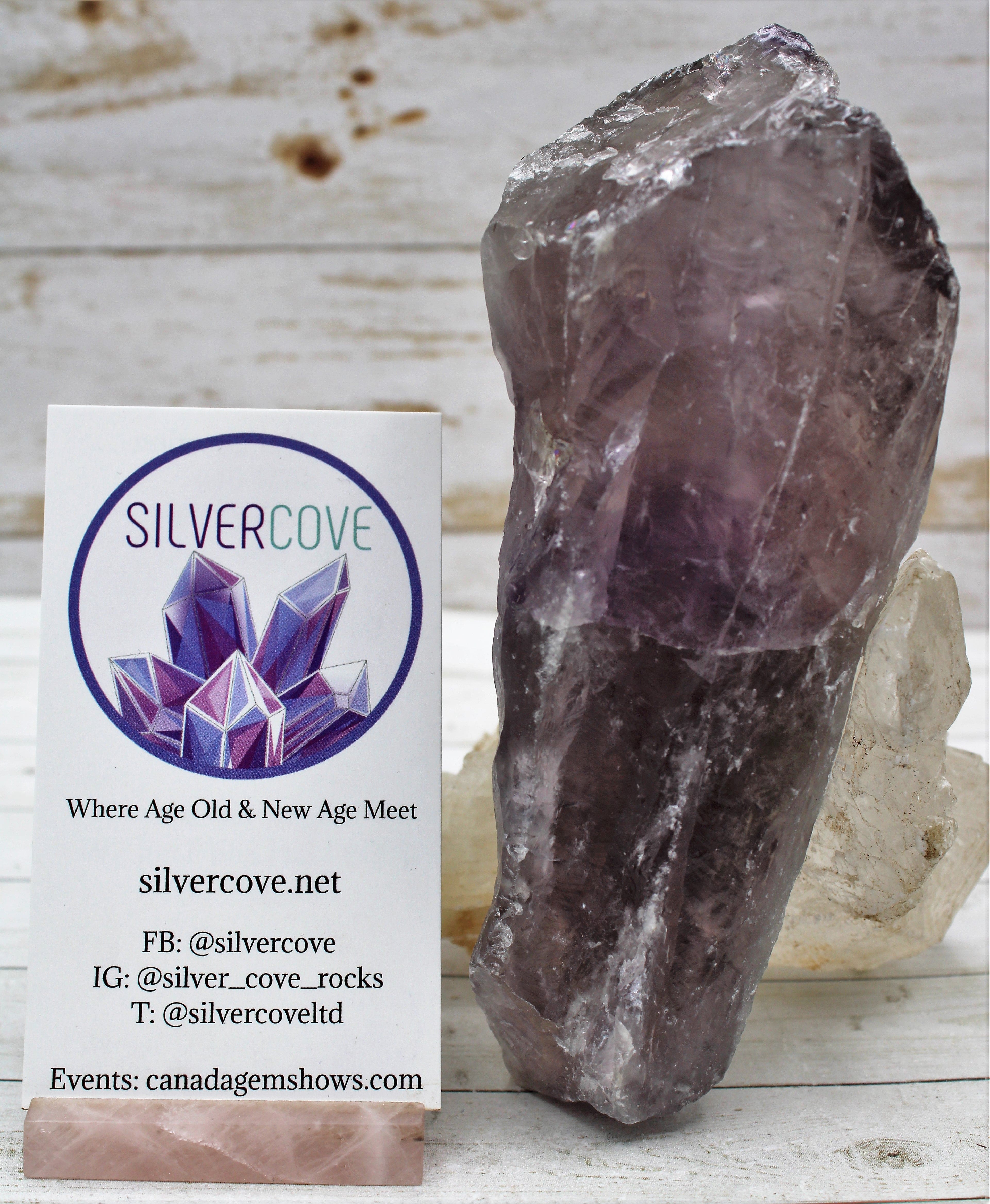 Natural Amethyst Healing Wand | Genuine Bahai Crystal | Energy Cleansing & Chakra Balancing | Perfect for Meditation, Reiki & Spiritual Practices