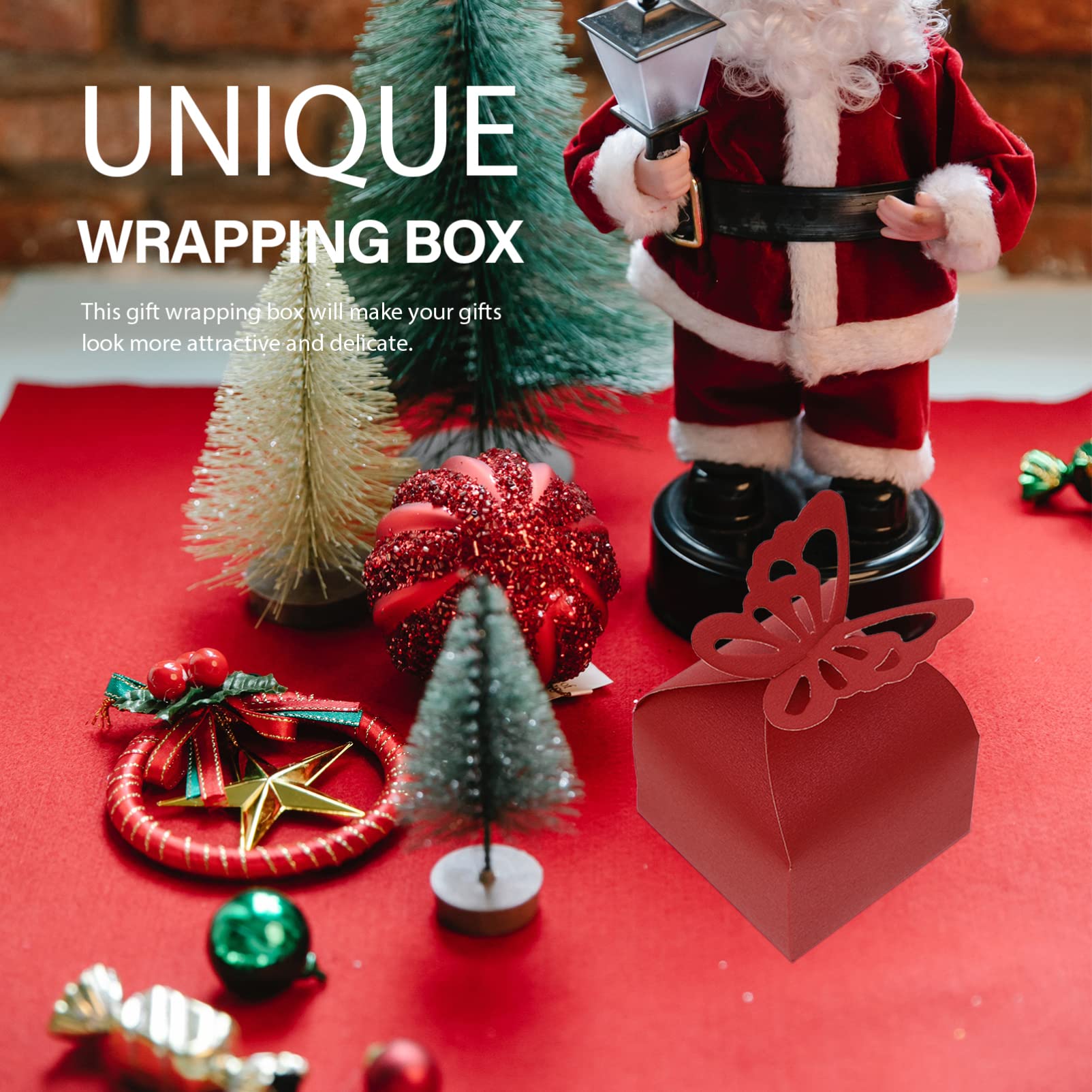FOMIYES 50pcs Folding Candy Boxes for Wedding Favors & Gifts