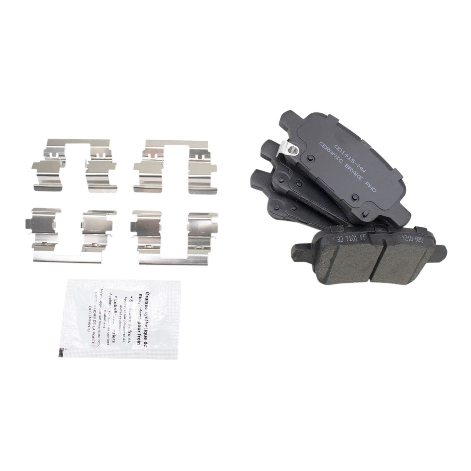 High-Performance Front & Rear Ceramic Brake Pads & Rotors Kit for 2017-2020 Honda CR-V - Includes Brake Chemical Kit for Smooth, Quiet Braking - Perfect for City Driving & Highway Commutes