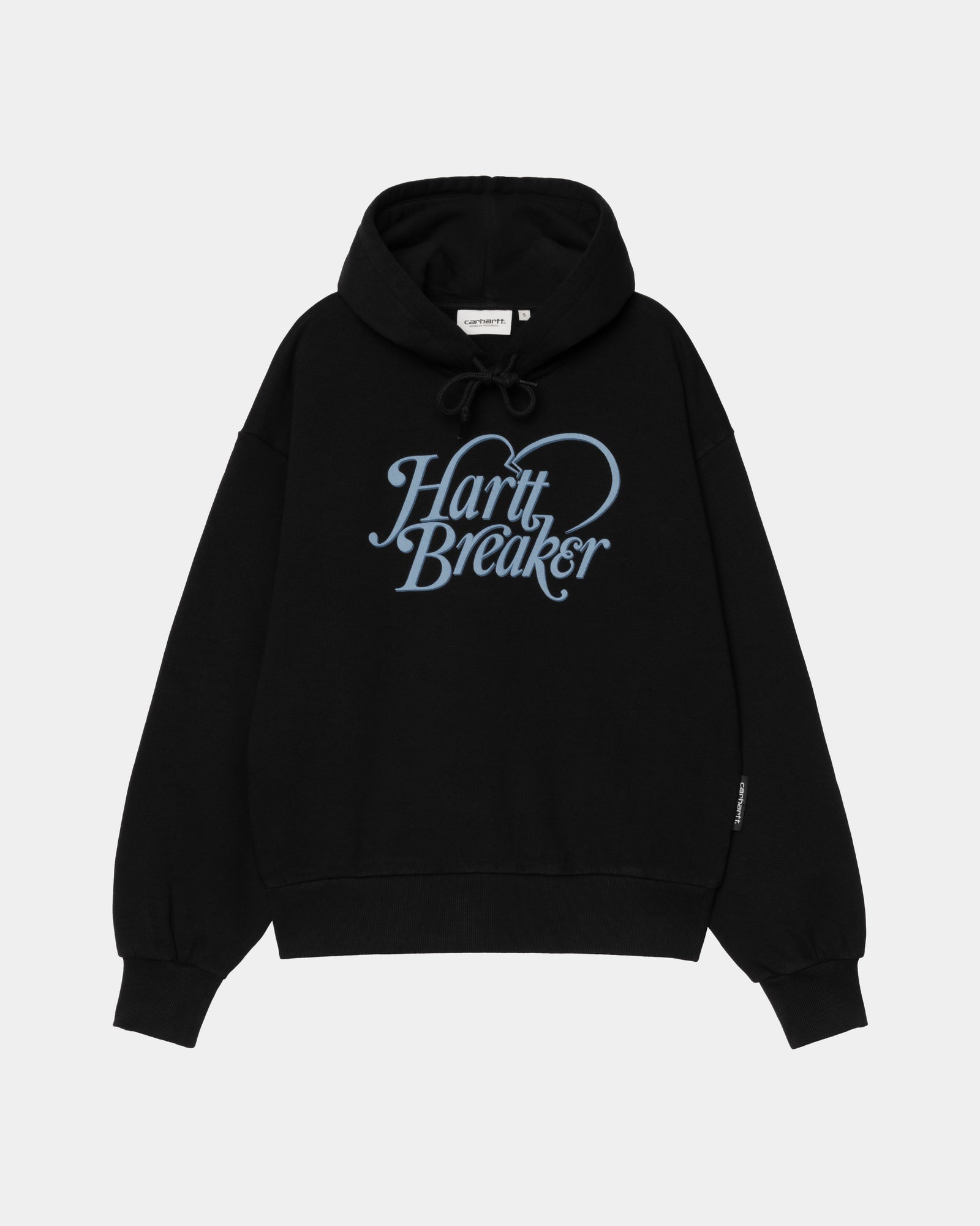 Women's Hooded Heartbreaker Sweatshirt - Soft Fleece Pullover with Front Pocket | Black | Cozy Casual Wear for Fall & Winter