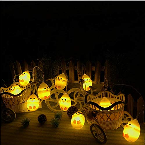 Cute Animal Chicken String Lights - Easter LED String Lights in Warm White, Chicken Shaped Fairy Lights for Christmas, Home, Wedding, Party, Bedroom & Birthday Decor (1.5M) - Perfect for Indoor/Outdoor Holiday Decorations