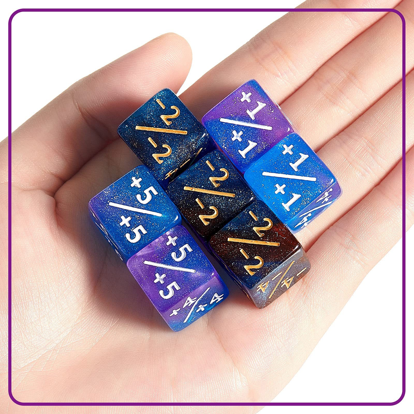 Sumind 24-Piece MTG Dice Set - Magic The Gathering Life Counters, D6 Tokens & Loyalty Counters for CCG Card Games - Perfect for MTG Tournaments, Commander Games & Tabletop RPG Accessories