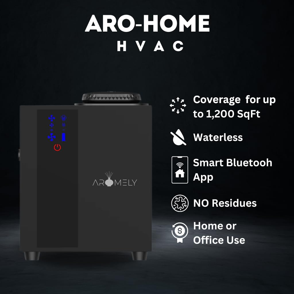 Smart Bluetooth HVAC Scent Diffuser - Whole Home & Commercial Aroma System (200ml Oil Capacity, 1,200 SQFT Coverage) | Waterless Aromatherapy for Office, Spa, Hotel & Large Spaces | Wireless App Control & Long-Lasting Fragrance