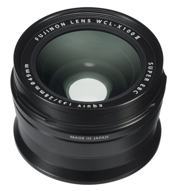 Fujifilm WCL-X100II Wide Conversion Lens (Black) - Compatible with X100 Series Cameras for Stunning Landscape & Street Photography