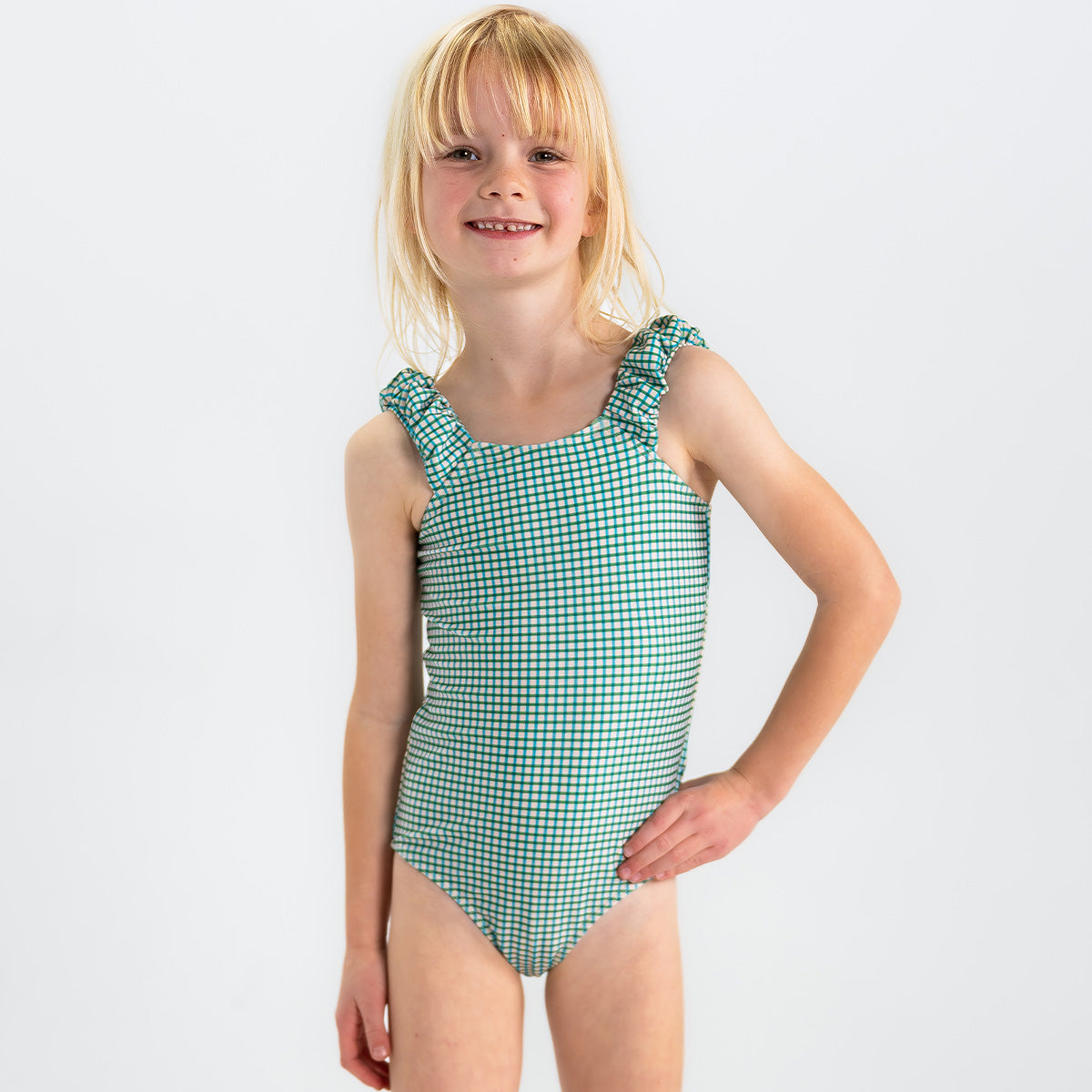 Puffy Sleeve One Piece Swimsuit for Girls - Trendy Ruffled Bathing Suit for Beach, Pool & Summer Vacations